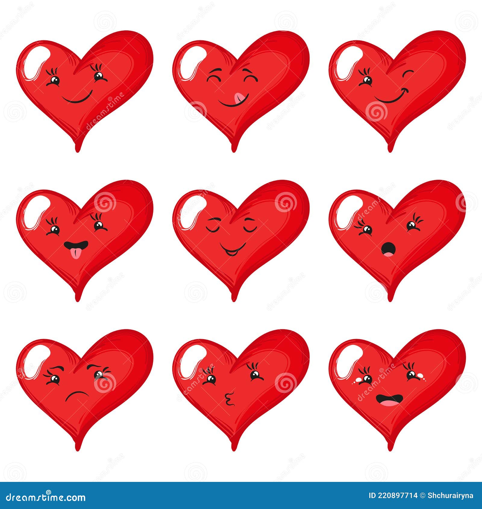 Conjunto De Corazones De Dibujos Animados Con Diferentes Emociones Ilustración del Vector - Ilustración de febrero, lindo: 220897714 Conjunto De Corazones De Dibujos Animados Con Diferentes Emociones Ilustración del Vector - Ilustración de febrero, lindo: 220897714