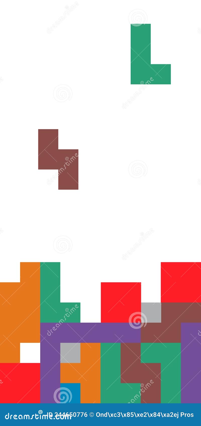 Conjunto de blocos coloridos para ilustração vetorial de jogo