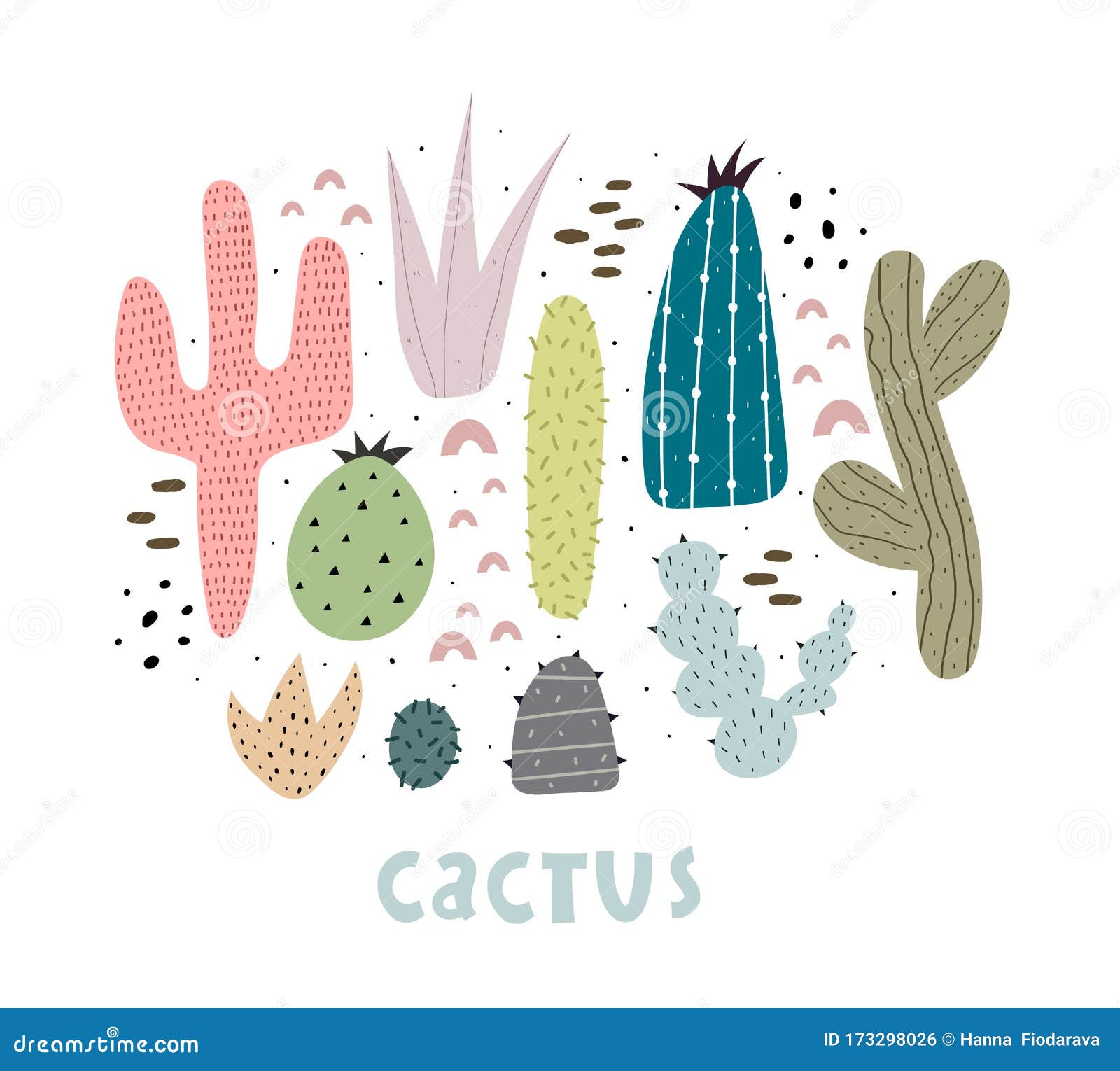 Baixar Vetor De Desenhos De Cactos Planos