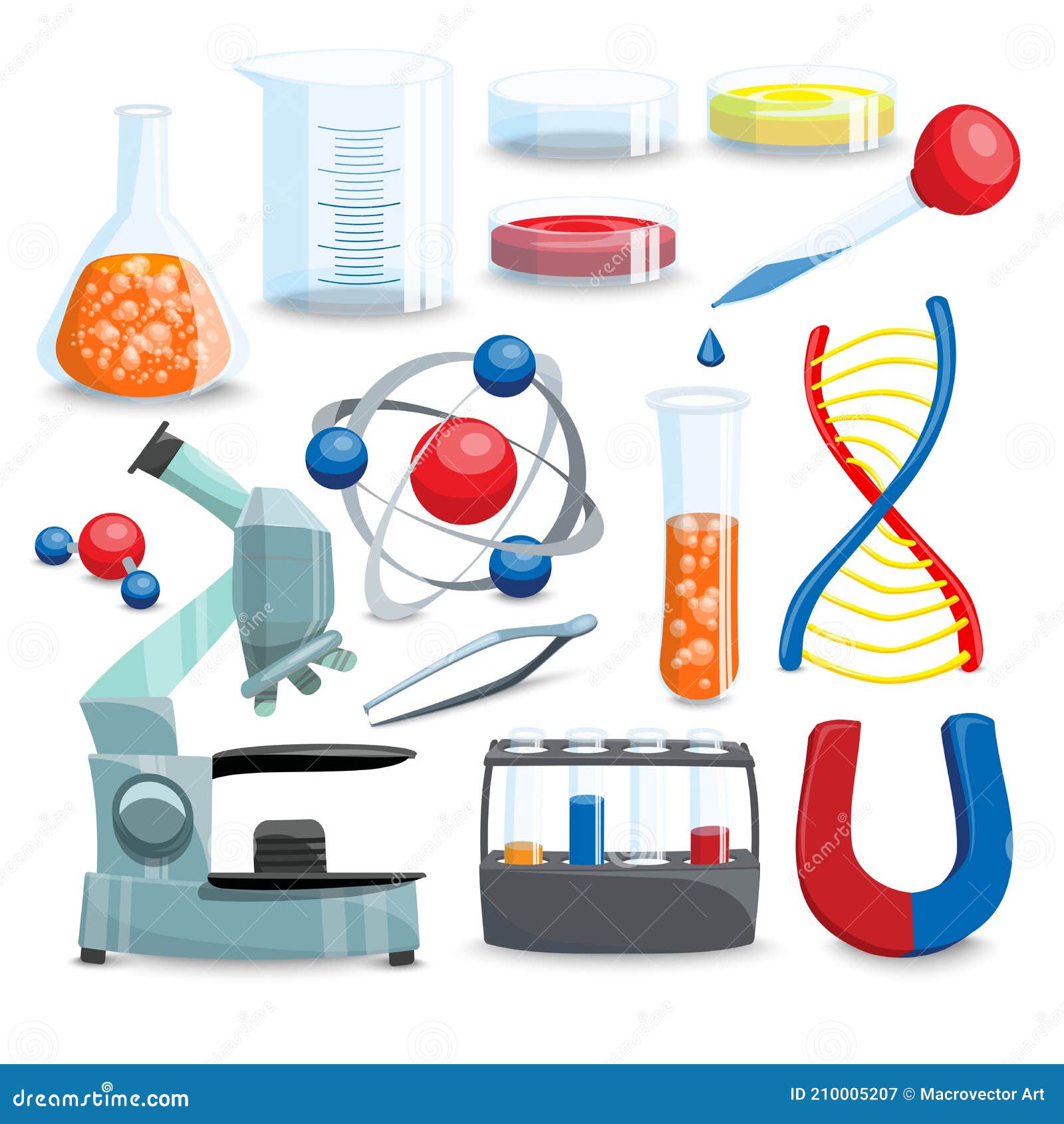 Conjunto De Dibujos Animados De Ciencia Ilustración del Vector -  Ilustración de agua, conjunto: 210005207