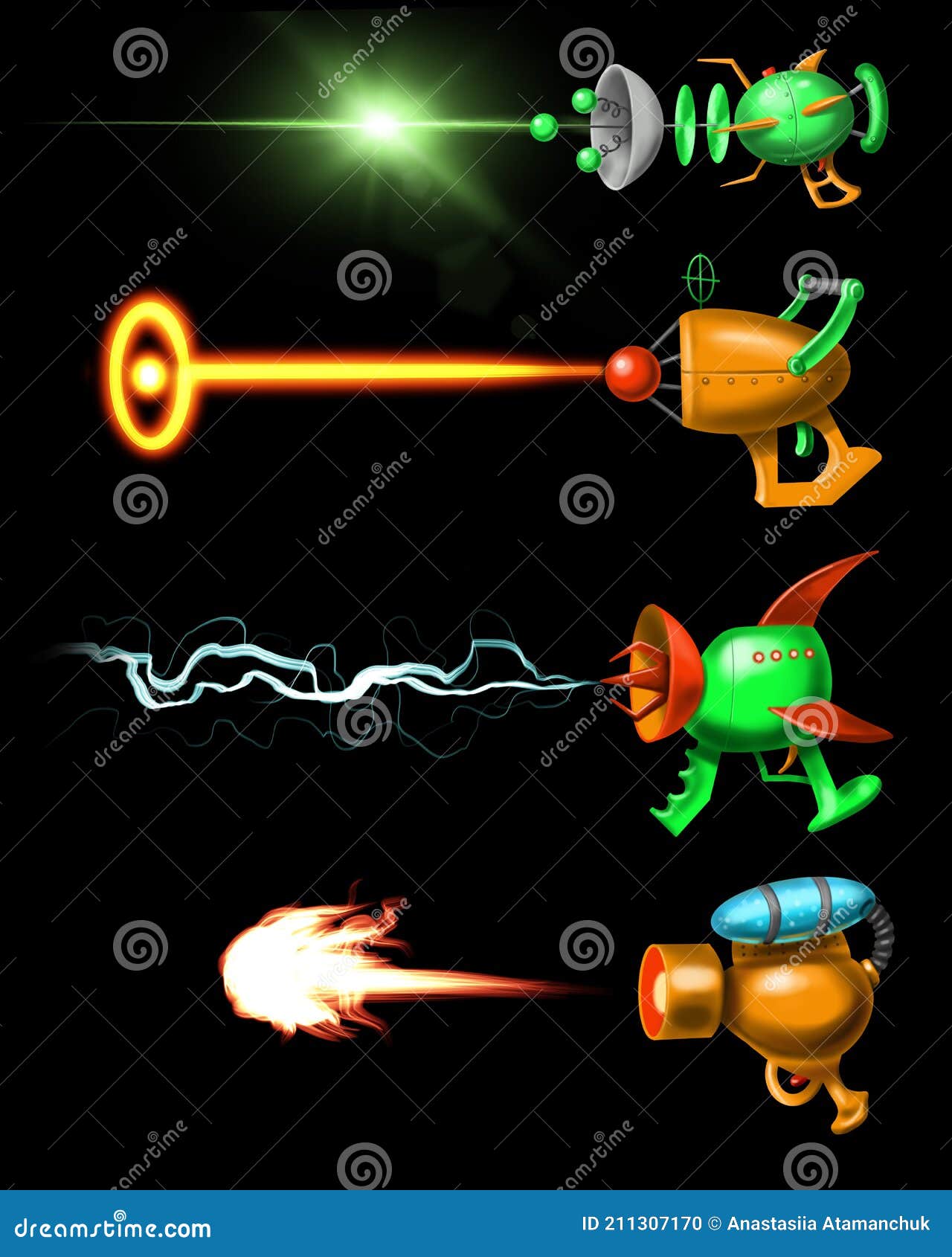 Conjunto De Dibujos Animados Espacio Retro Blasters Rayo Pistolas Láser Armas Patrón Stock de ilustración - Ilustración de historieta, equipo: 211307170 Conjunto De Dibujos Animados Espacio Retro Blasters Rayo Pistolas Láser Armas Patrón Stock de ilustración - Ilustración de historieta, equipo: 211307170