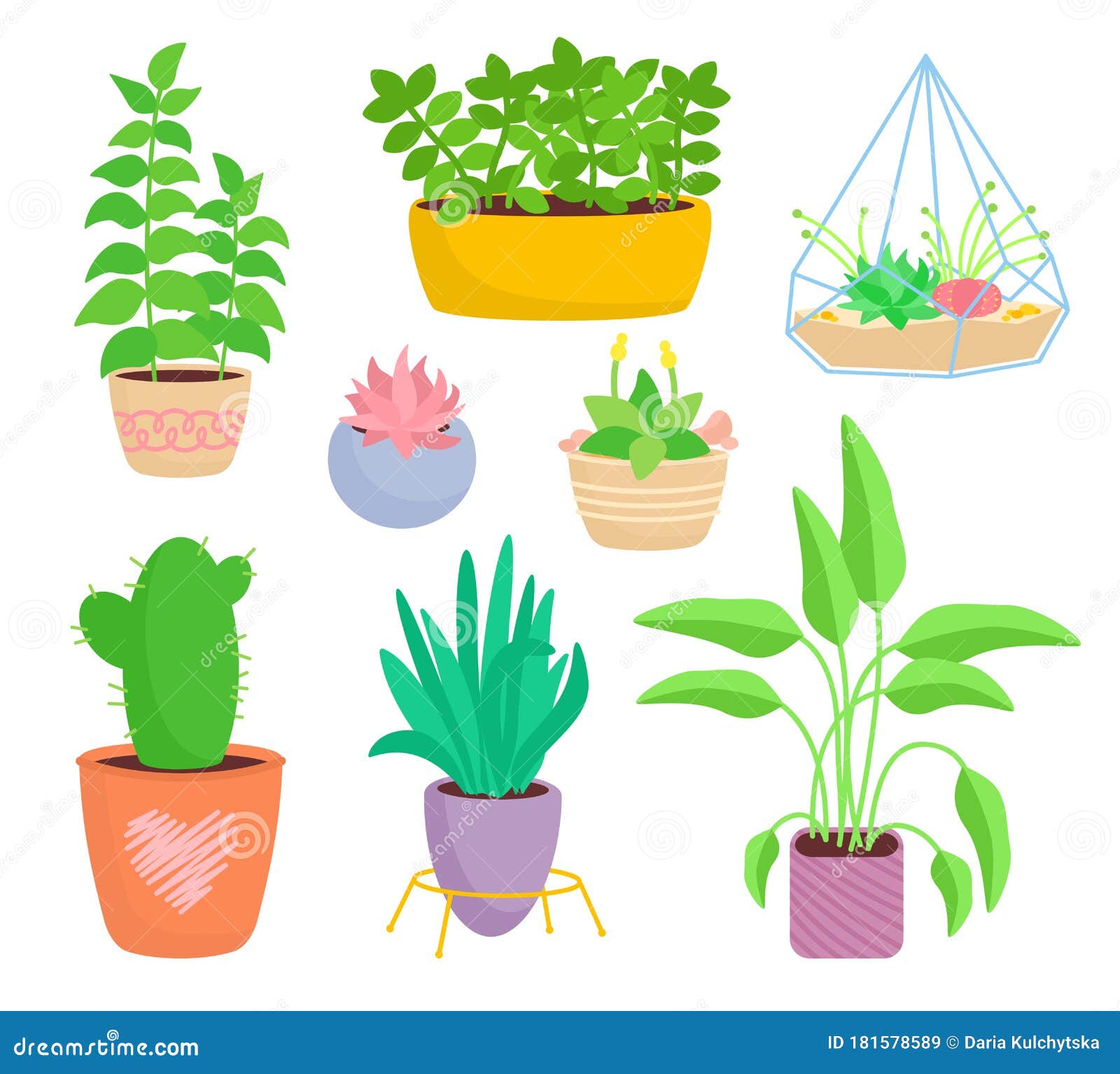Conjunto De Dibujos Animados Planos De Cerámica En Macetas De Interior Ilustración del Vector - Ilustración de verano, verde: 181578589 Conjunto De Dibujos Animados Planos De Cerámica En Macetas De Interior Ilustración del Vector - Ilustración de verano, verde: 181578589