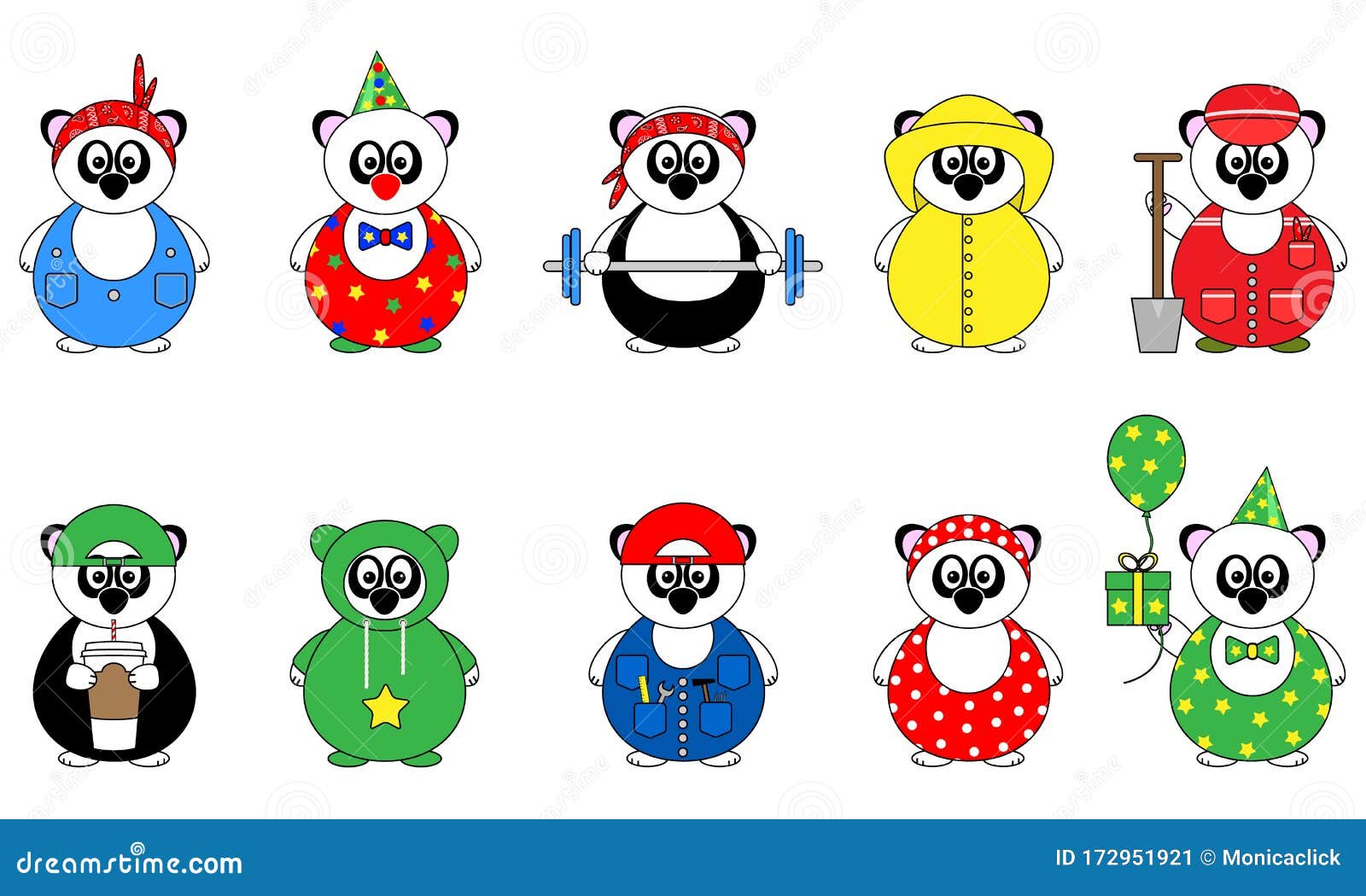 Conjunto De Diez Lindas Ilustraciones Vectoriales De Dibujos Animados De Oso Panda Con Bandana, Café, Regalo De Cumpleaños, Herra Ilustración del Vector - Ilustración de panda, rojo: 172951921 Conjunto De Diez Lindas Ilustraciones Vectoriales De Dibujos Animados De Oso Panda Con Bandana, Café, Regalo De Cumpleaños, Herra Ilustración del Vector - Ilustración de panda, rojo: 172951921