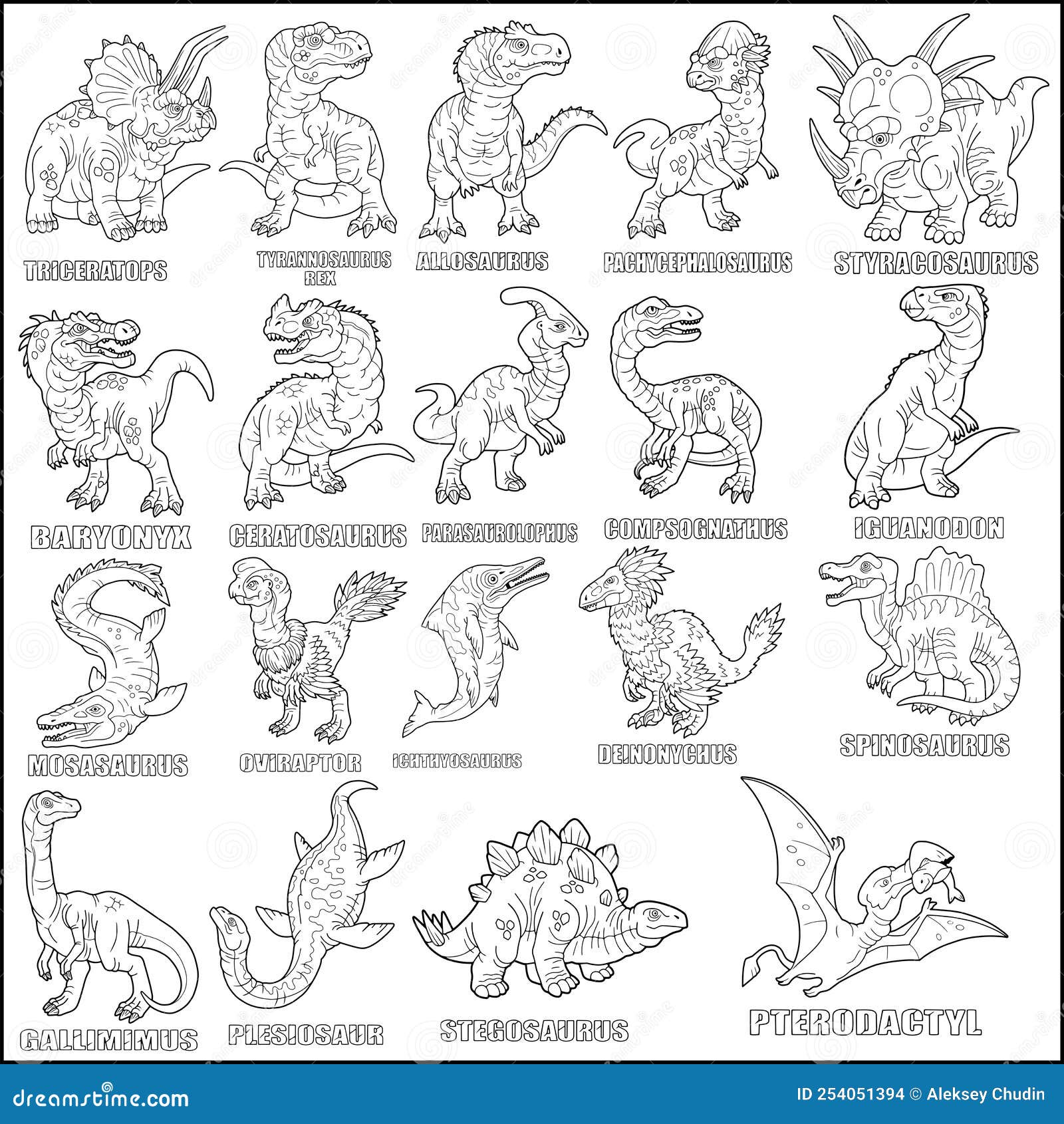 Livro Para Colorir Do Dinossauro Ilustração do Vetor - Ilustração de livro,  predador: 112337208