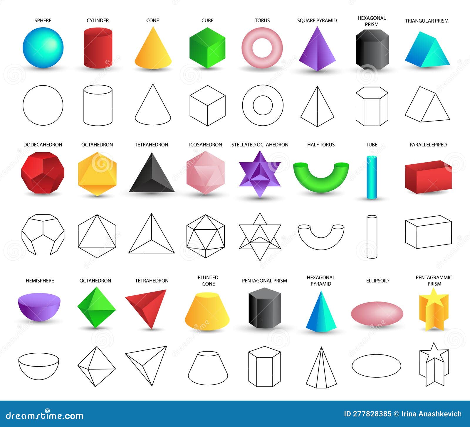 Matriz de Formas Geométricas Coloridas em COQUINHOS