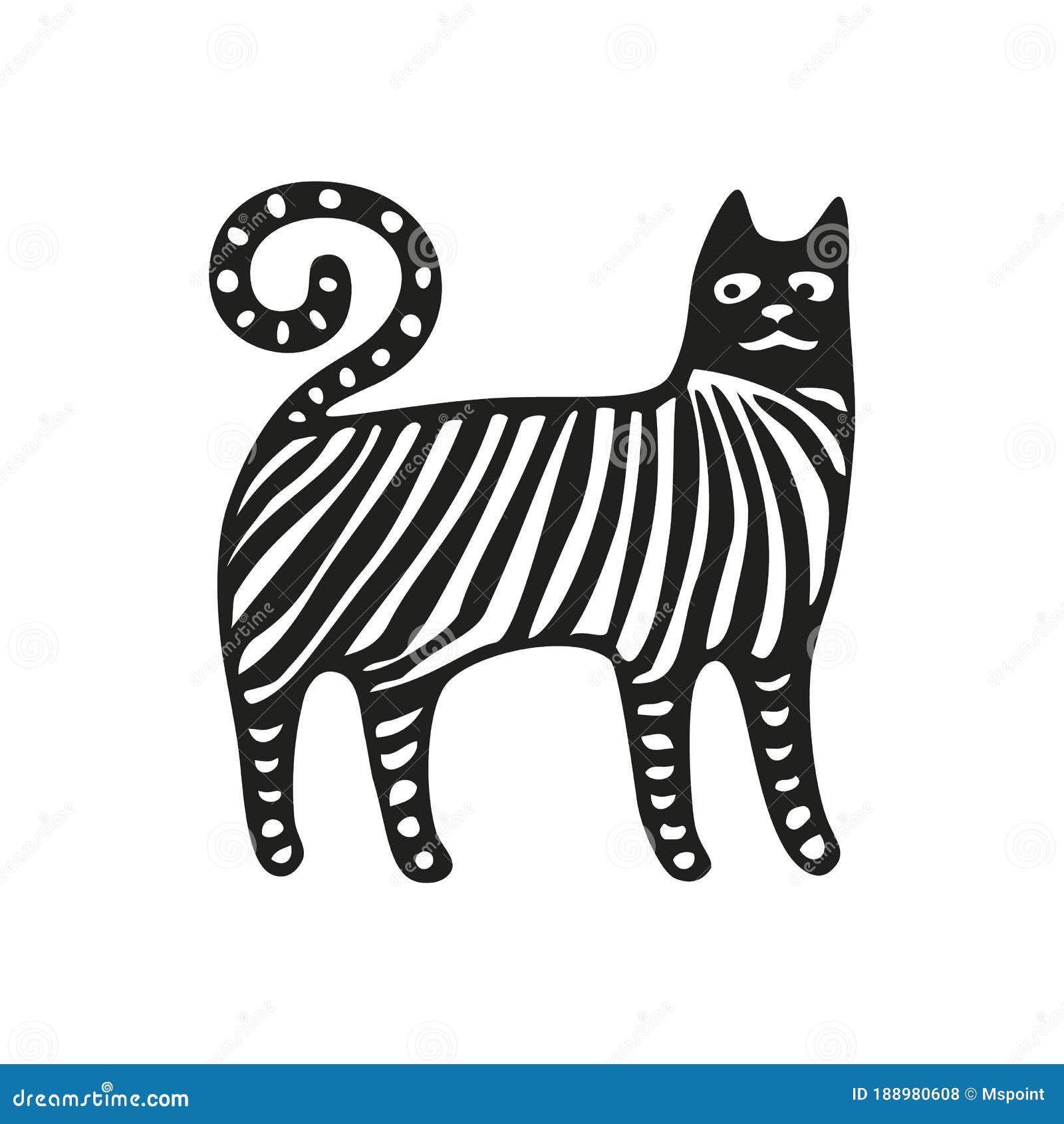 Conjunto de gatos dos desenhos animados