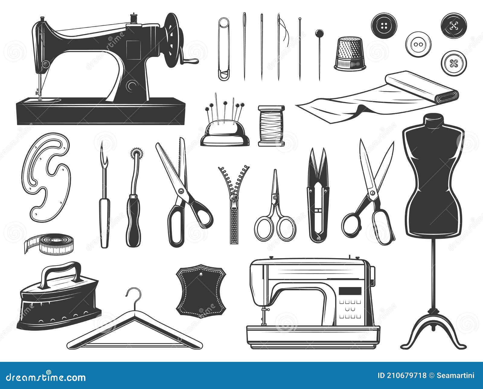 Conjunto De Herramientas De Costura De Costura De Costura Ilustración del Vector - Ilustración de aguja, costumbre: 210679718 Conjunto De Herramientas De Costura De Costura De Costura Ilustración del Vector - Ilustración de aguja, costumbre: 210679718