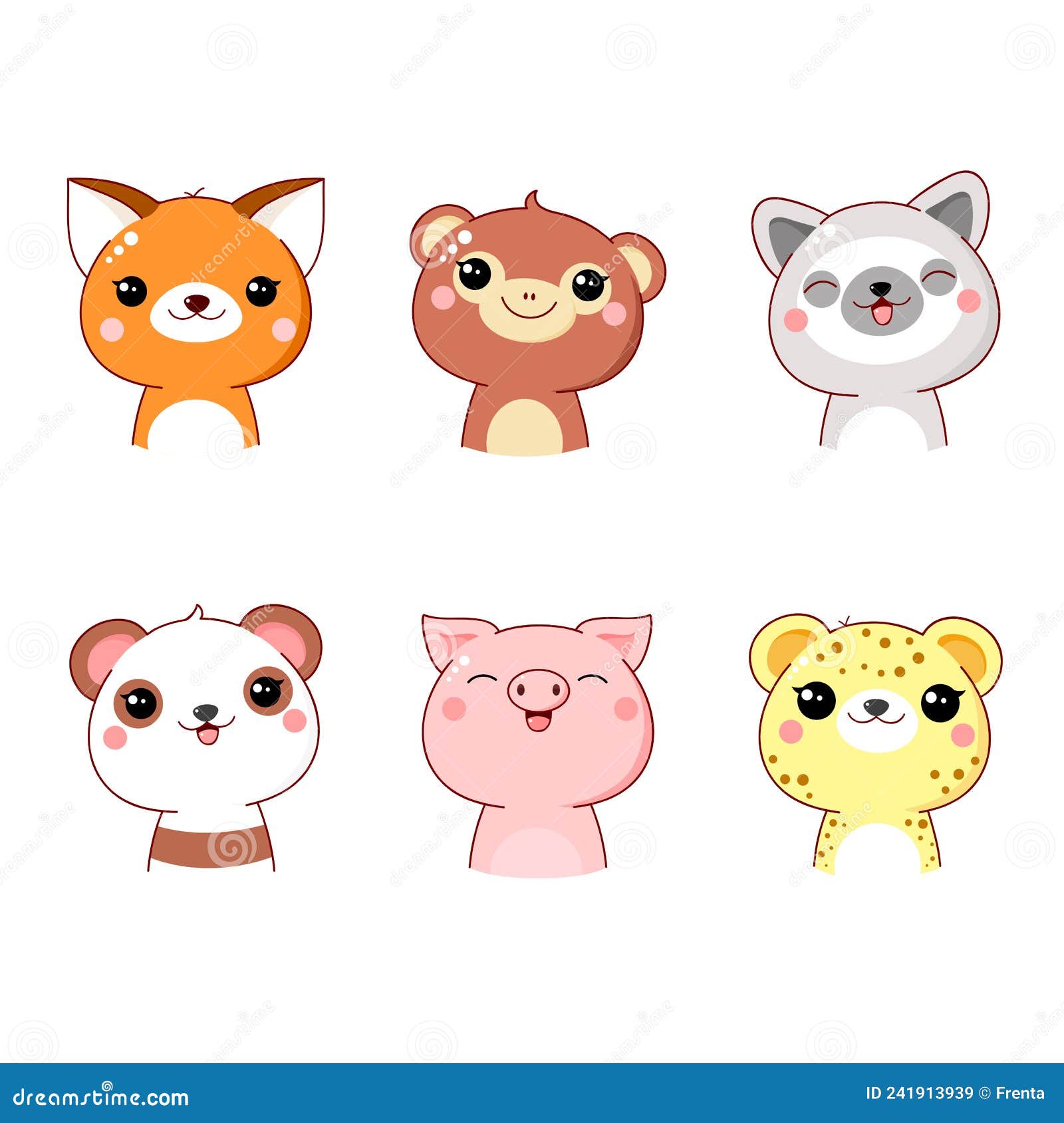 Conjunto de láminas infantiles Cute animals