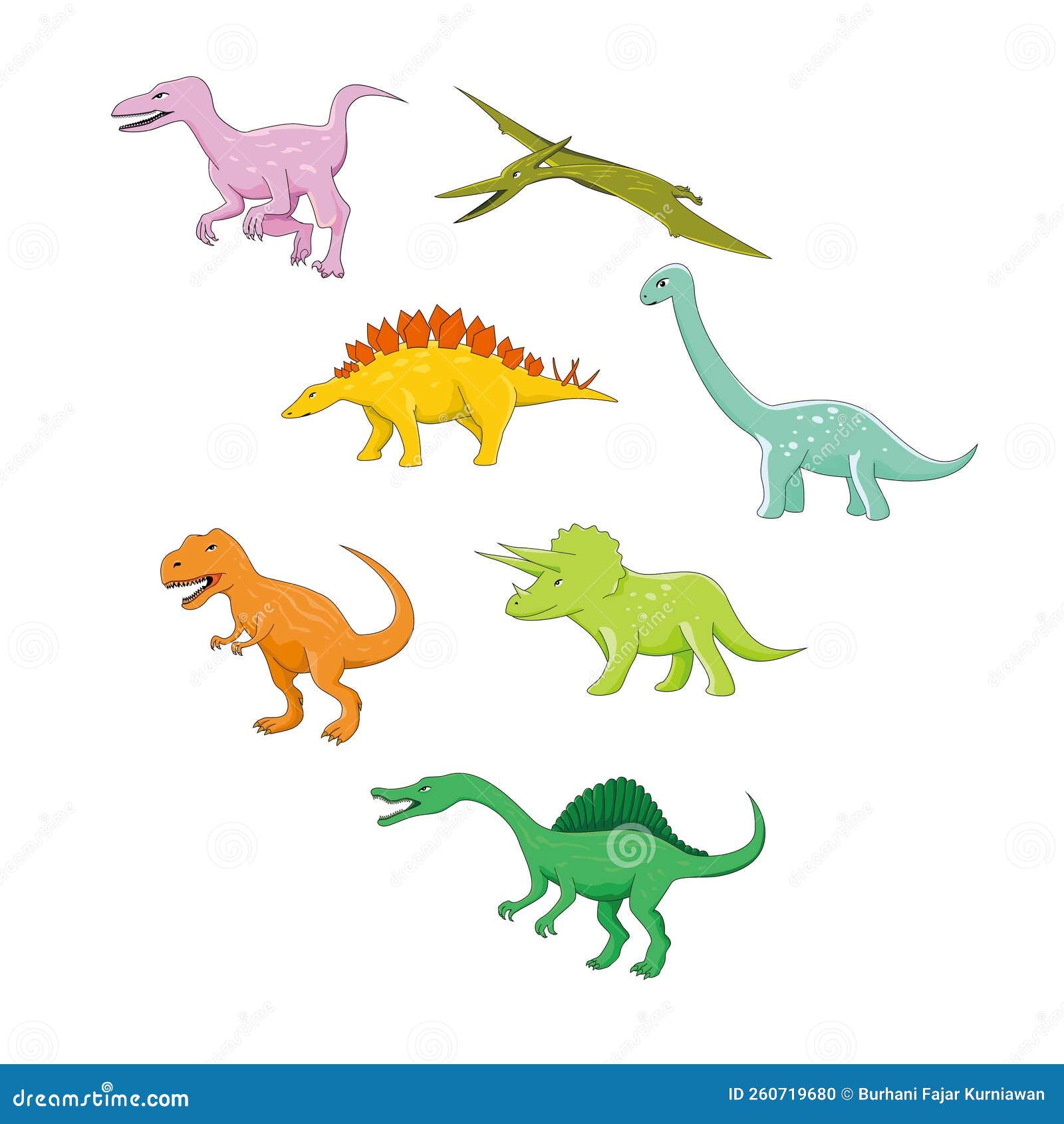 Desenho Infantil Bonito Dinossauro Dinossauro Dino Azul Verde Cor-de-rosa  Amarelo Laranja Menino Engraçado Isolado Em Fundo Branco Ilustração do  Vetor - Ilustração de colorido, arte: 189915408