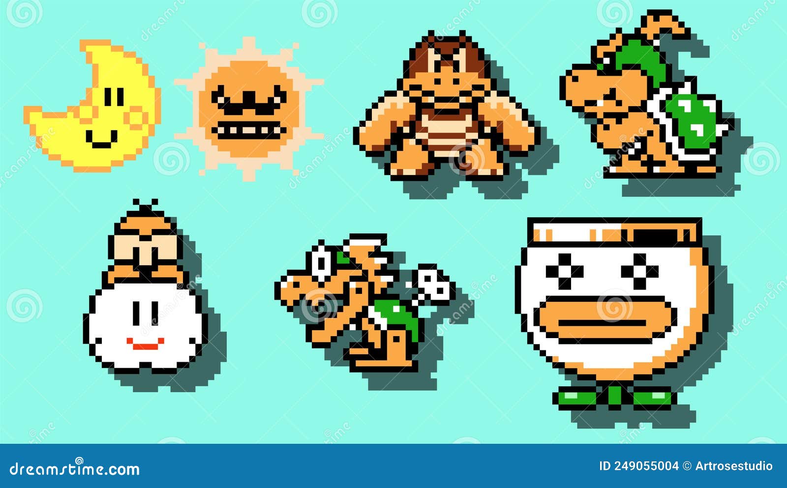 Conjunto De Inimigos Do Chefe Personagens De Super Mario Bros 3 Ilustração  De Vetor De Design De Pixel De Jogo Clássico Imagem de Stock Editorial -  Ilustração de velho, sabona: 249055004