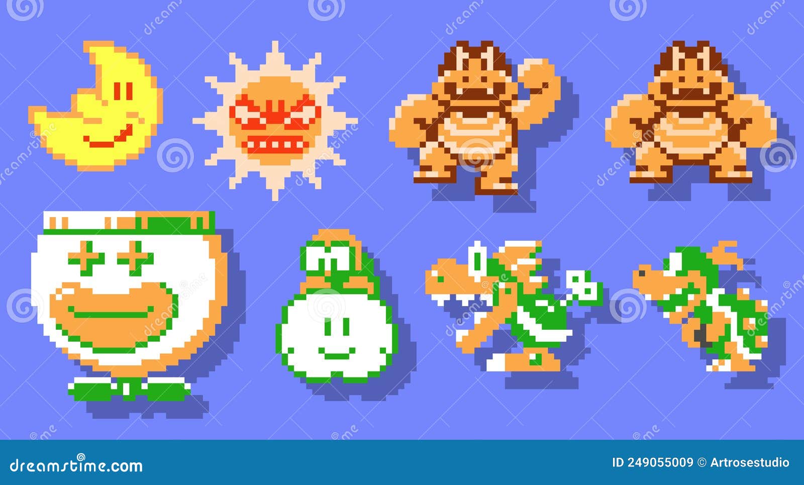 Conjunto De Inimigos Do Chefe Personagens De Super Mario Bros 3 Ilustração  De Vetor De Design De Pixel De Jogo Clássico Imagem de Stock Editorial -  Ilustração de velho, sabona: 249055004