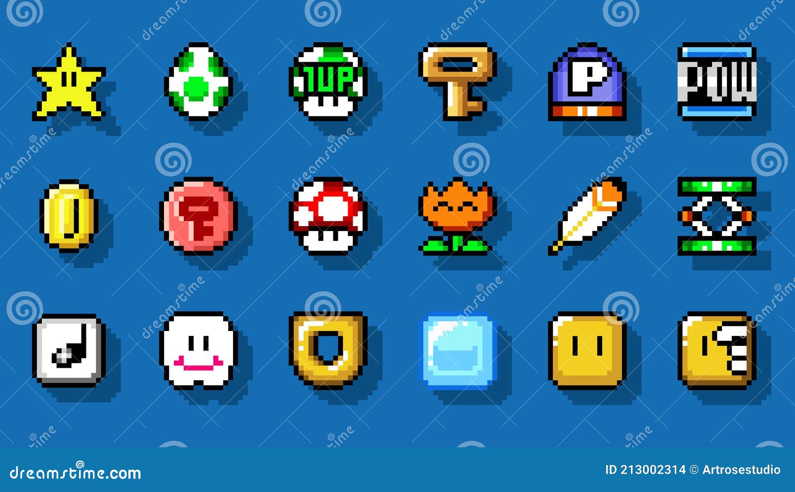 Arte De Super Mario Bros 3 Ilustração Vetorial De Design De Pixel