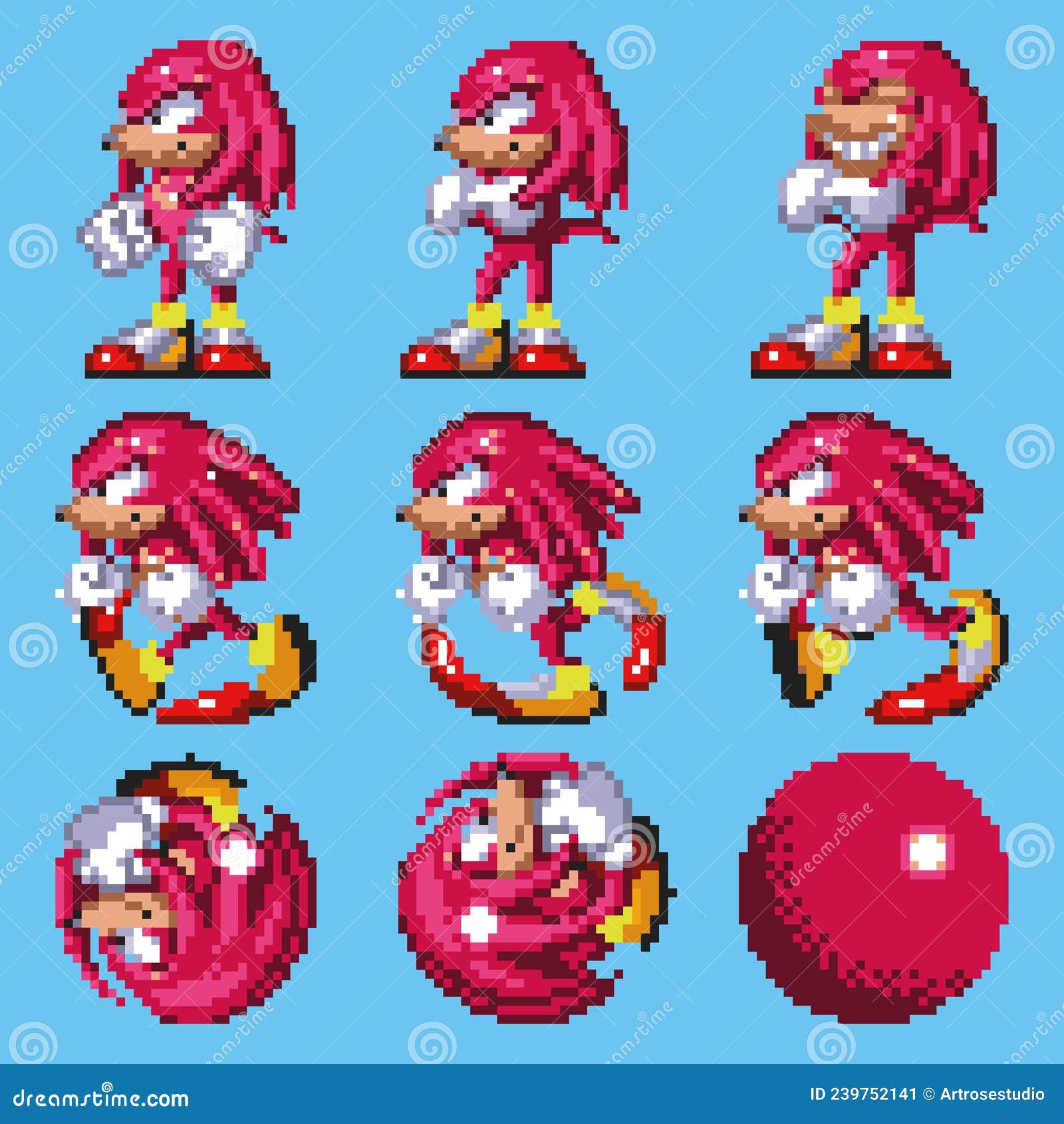 Knuckles - Sonic X - Arte em Miniaturas