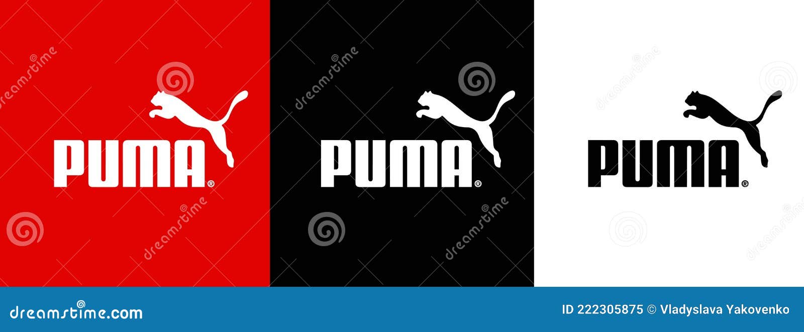 Conjunto De De Marca Deportiva. Logo De La Compañía De Material Deportivo Y De Ropa Deportiva. Puma. Vector. Zapori Imagen editorial - de calzado, marca: 222305875