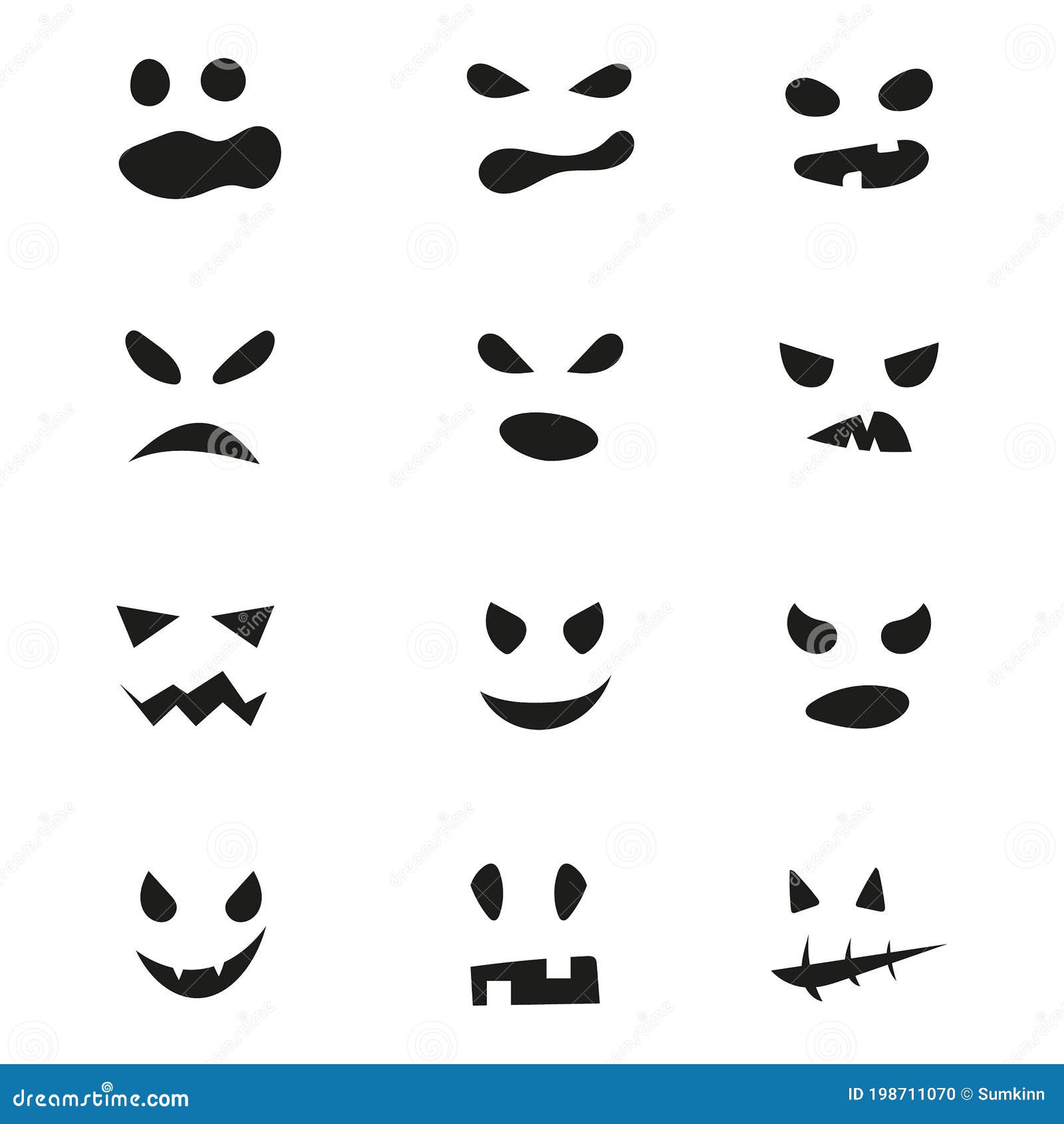 Bruxas De Desenho Encaradas Em Fundo Escuro Montagem De Máscaras Bruxas  Assustadoras Do Halloween Ilustração do Vetor - Ilustração de partido,  jogo: 160971405