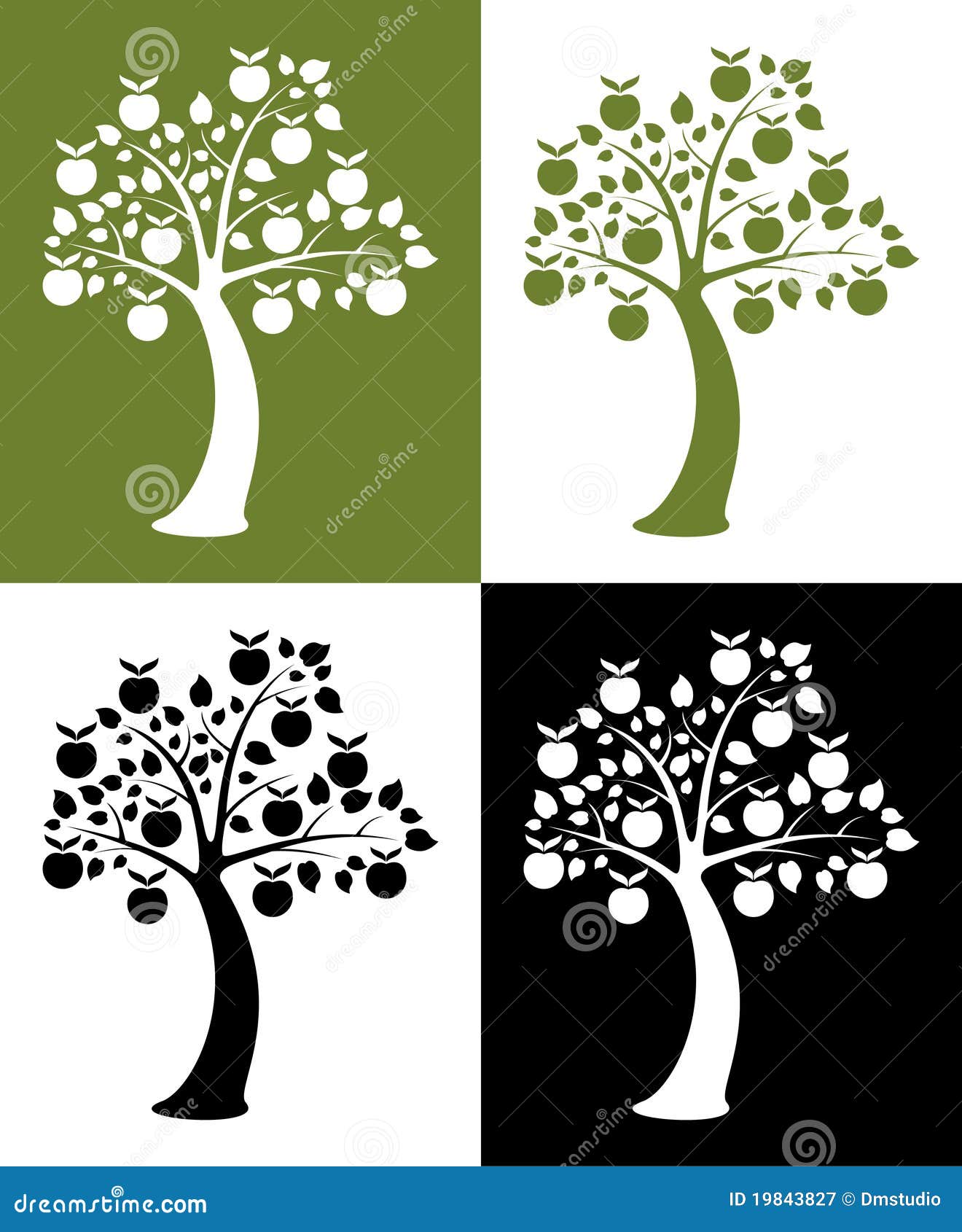 Rama De árbol De Manzanas Ilustraciones Stock, Vectores, Y Clipart – (5,541  Ilustraciones Stock), image size:1320x1690