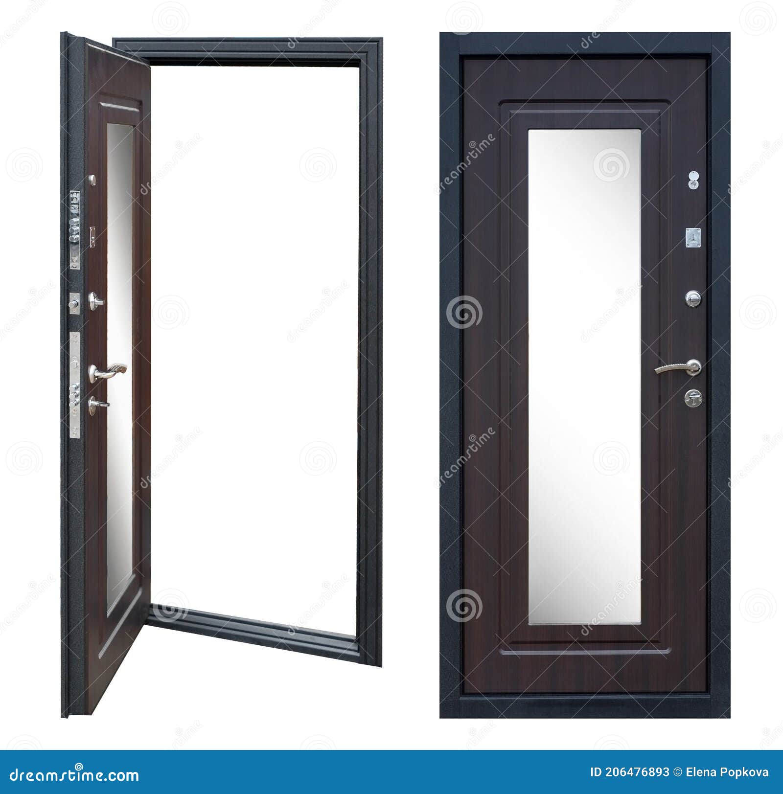 Conjunto De Modelos De Puertas Metálicas De Entrada Aisladas Sobre Fondo  Blanco Imagen de archivo - Imagen de puerta, frente: 223649527