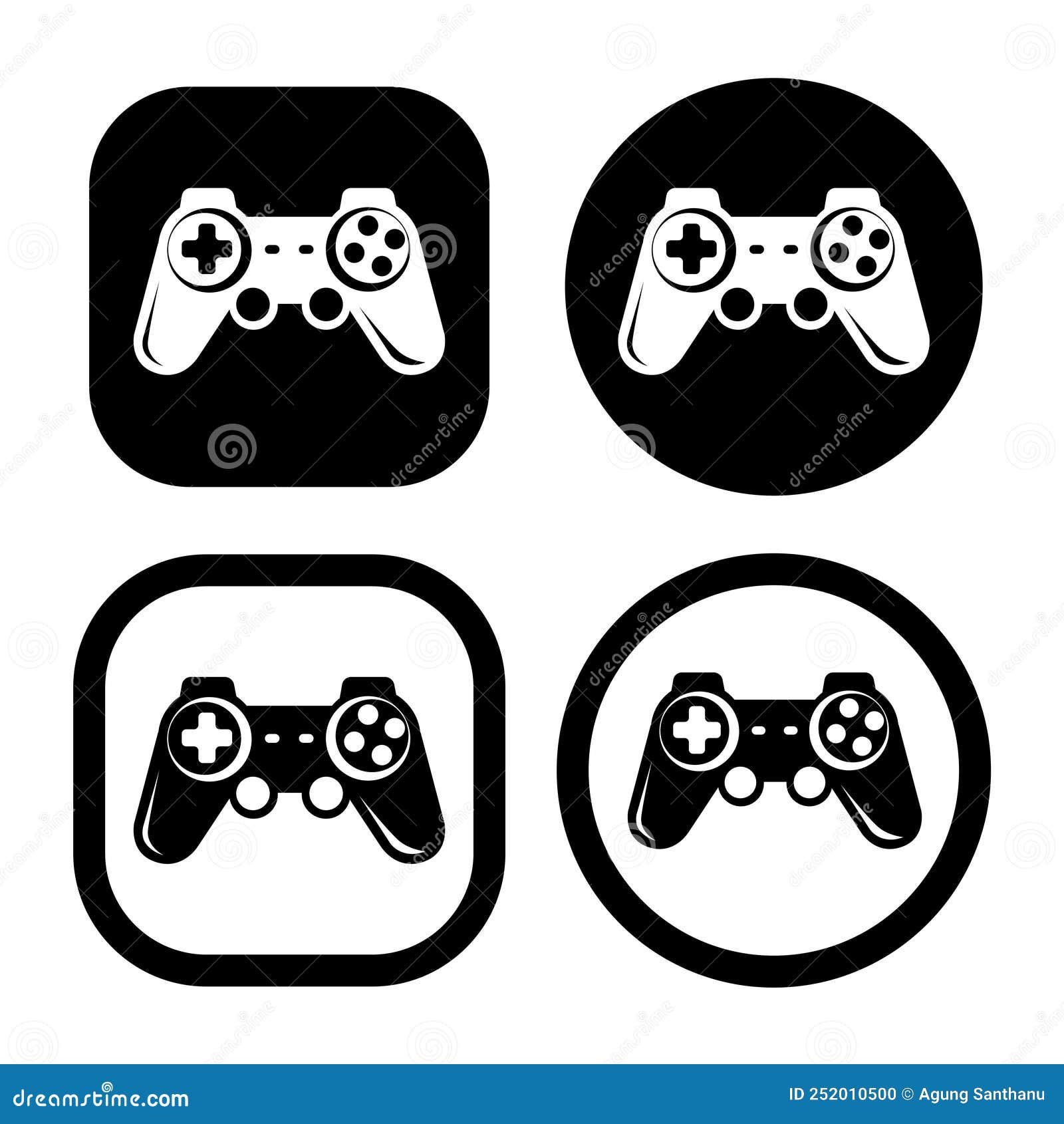 Logotipo de vetor de ícone de stick de jogo grátis simples e legal