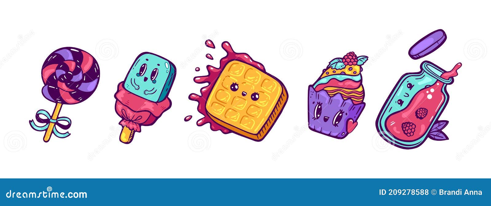 Conjunto Vetorial De Caracteres Do Estilo De Desenho Kawaii Rabiscar  Caracteres Suety. Coleção De ícones Emoticon Face Na Loja De Ilustração do  Vetor - Ilustração de vetor, cartoon: 248115993