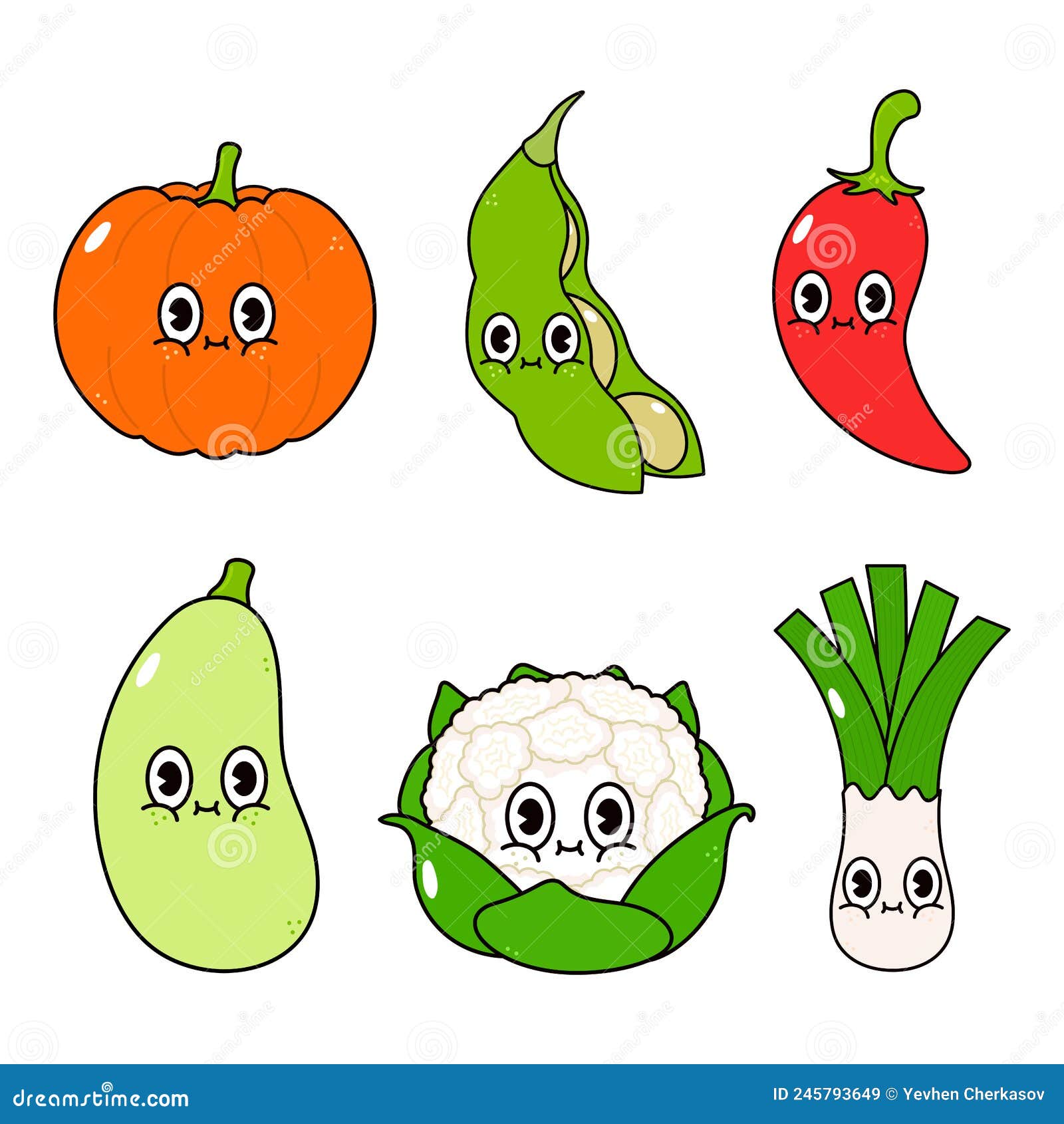 Desenhos Animados De Legumes Vetor Desenho Animado Engraçado Vetor