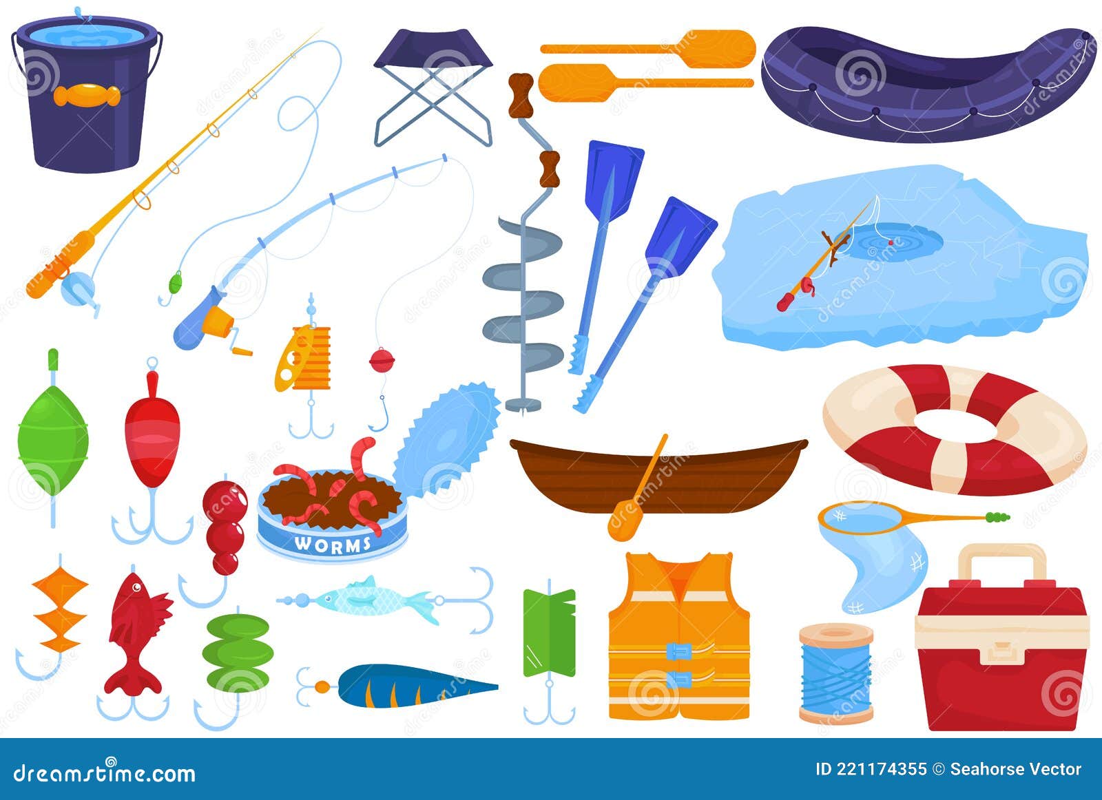 https://thumbs.dreamstime.com/z/conjunto-de-pesca-aislado-en-la-ilustraci%C3%B3n-del-vector-recogida-blanca-equipo-para-pescar-lancha-gancho-y-caricatura-anzuelo-el-221174355.jpg