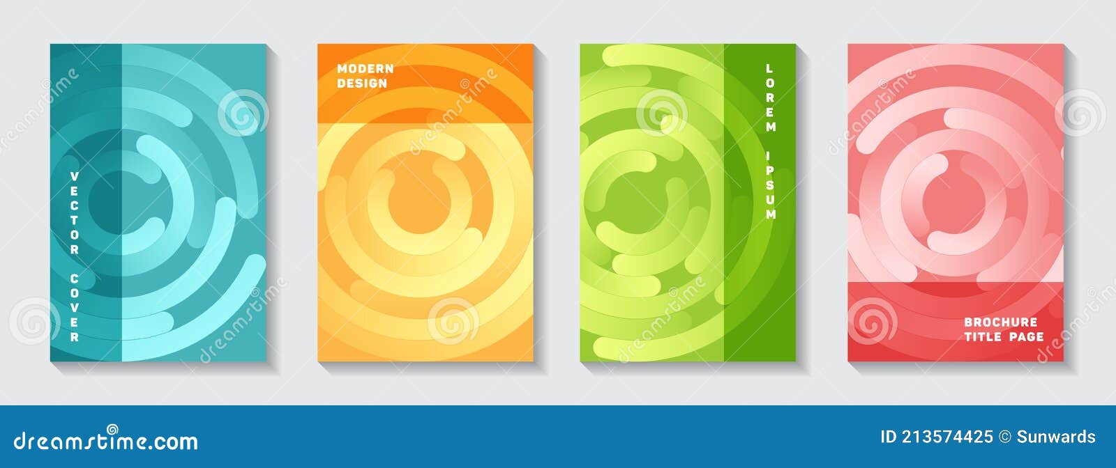 Conjunto De Portadas De Folleto Editables. Gráficos Círculos De Volantes  Espiral Movimiento Vector Fondos. Meta Ilustración del Vector - Ilustración  de digital, negocios: 213574425