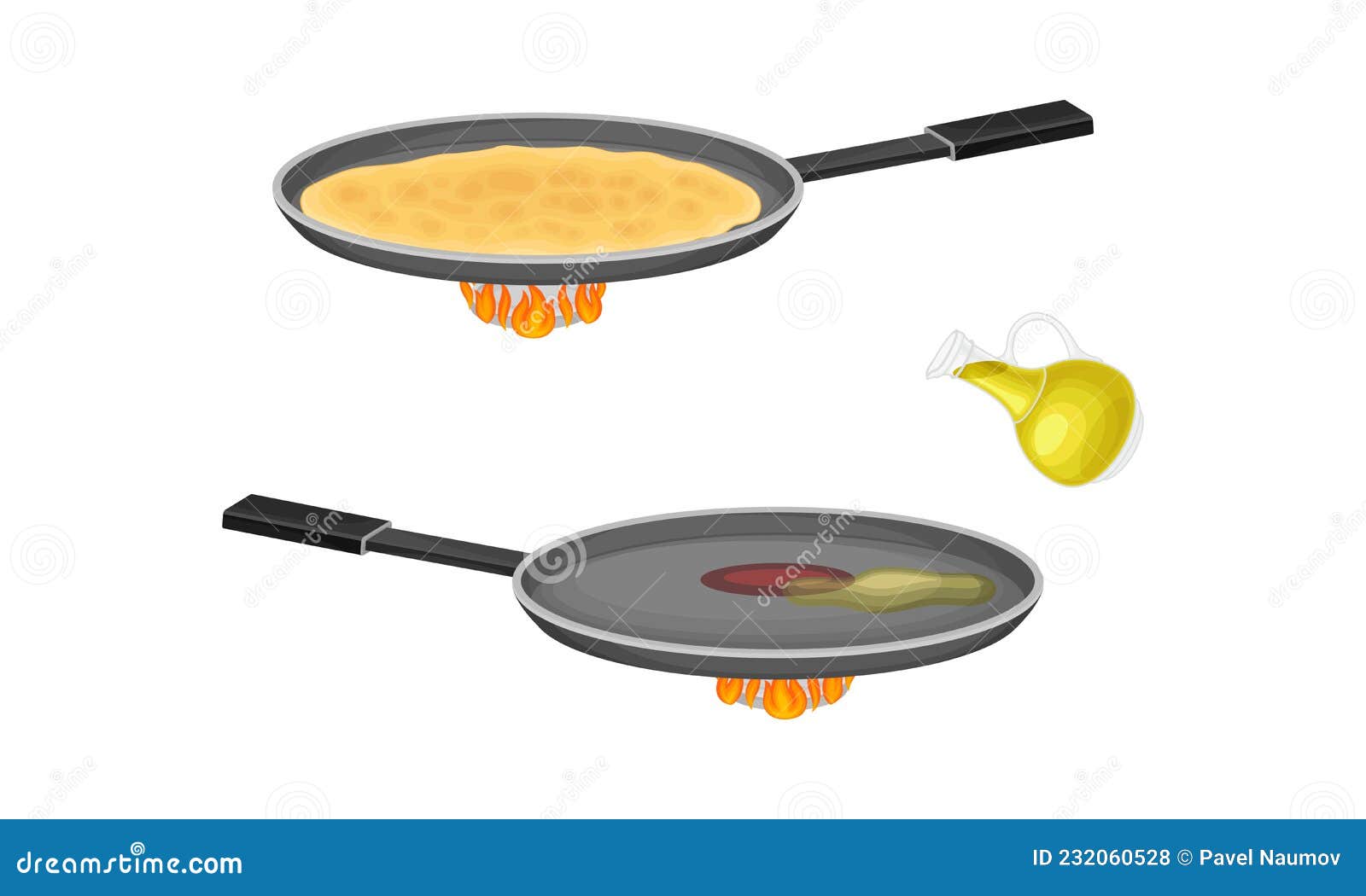 Conjunto De Processo De Cozinhar Panquecas. Panqueca Cozinhando Em  Frigideira Sobre a Ilustração Do Vetor Do Queimador Ilustração do Vetor -  Ilustração de jogo, etapa: 232060528