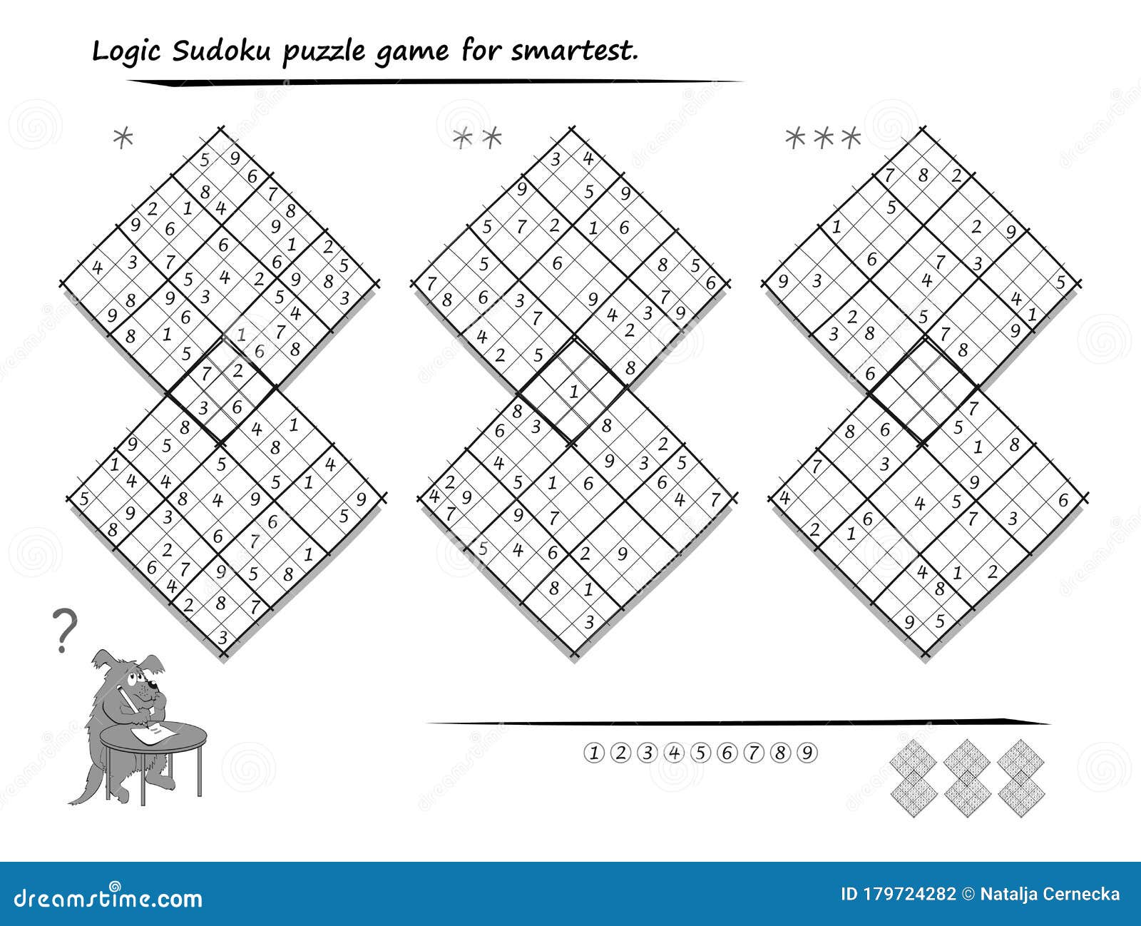 Jogo Lógico Sudoku Para Crianças E Adultos. Quebra-cabeça De