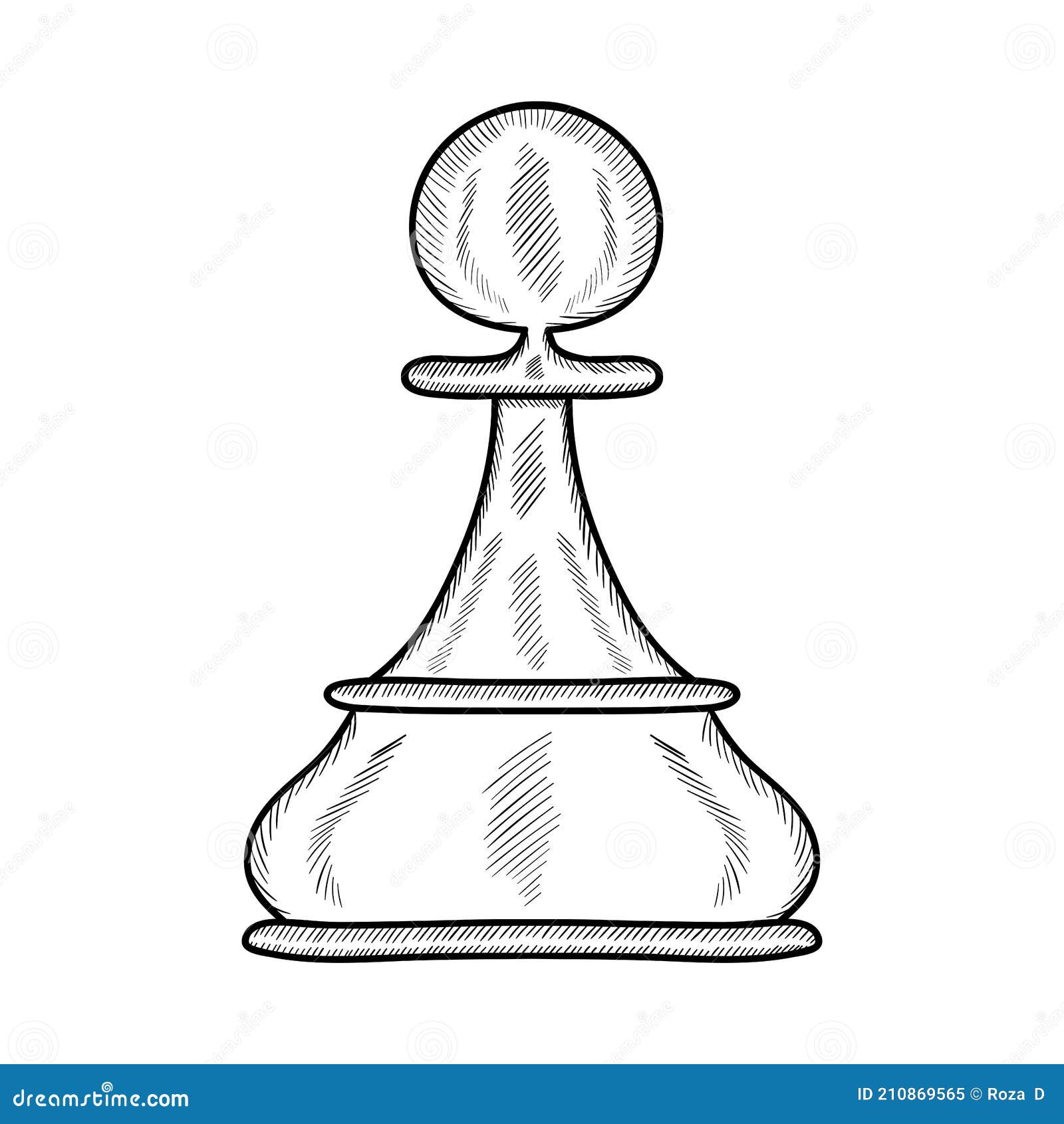 Vetores de Esboço Desenhado À Mão De Peças De Xadrez Em Um Fundo