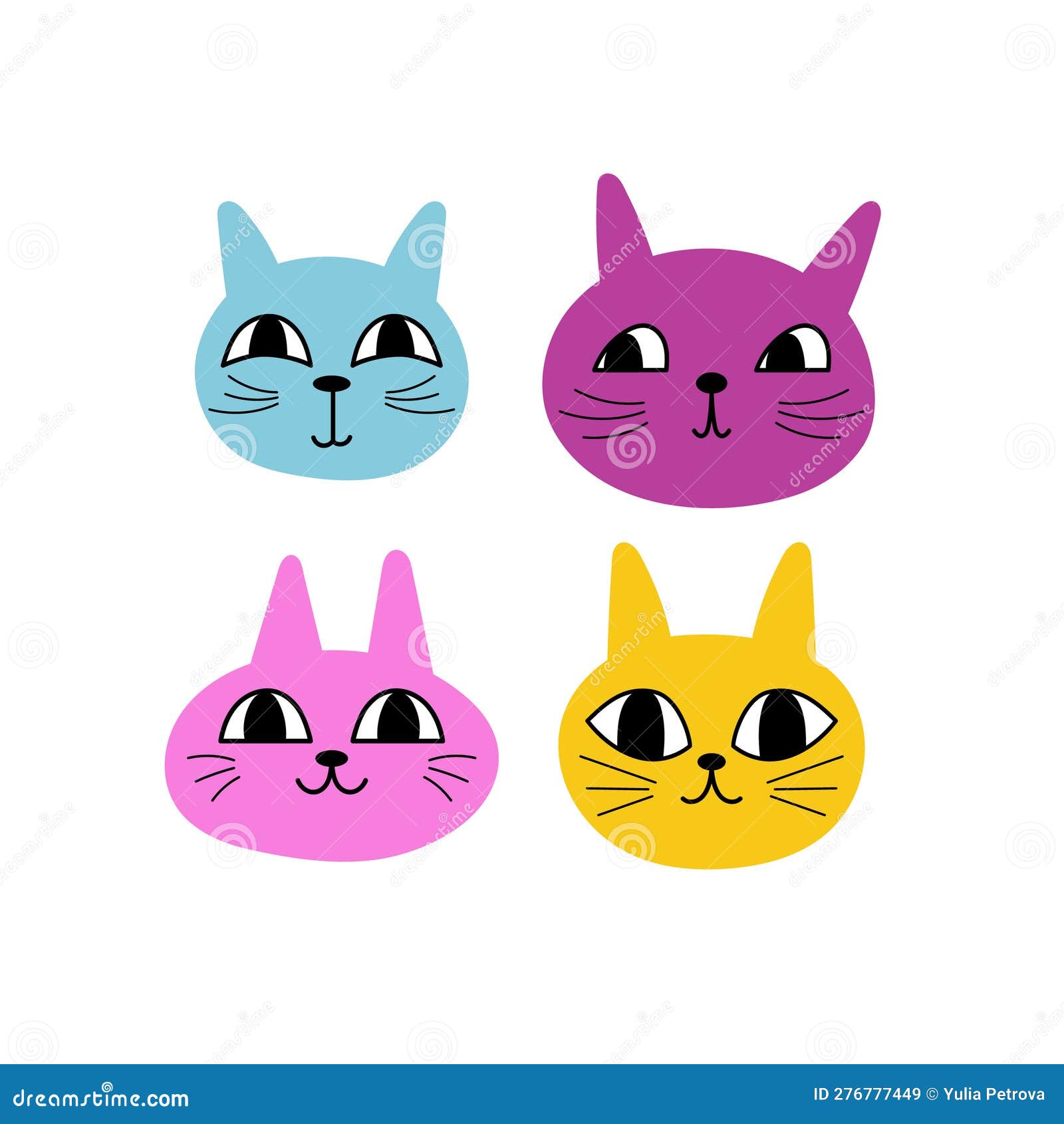 Fundo Padrão Sem Emenda Gato Bonito Estilo Engraçado Personagem De