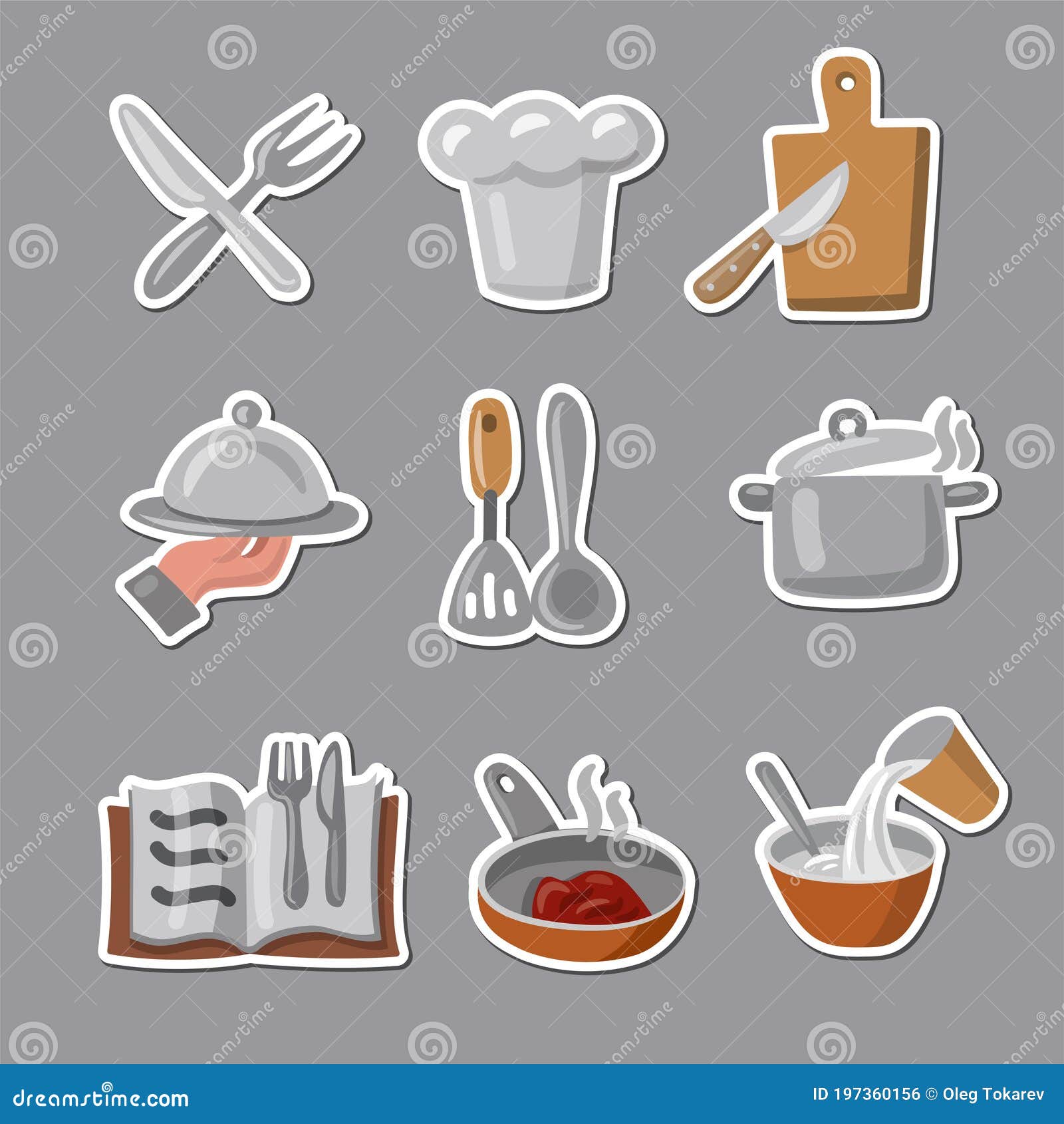 Conjunto Dibujado a Mano De Pegatinas De Cocina. Dibujos Animados Para  Clases De Cocina O Diseño De Cocina. Stock de ilustración - Ilustración de  concepto, divisa: 211641188