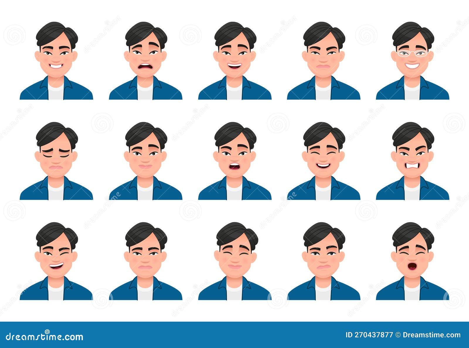 Um desenho animado de um homem com uma expressão de surpresa