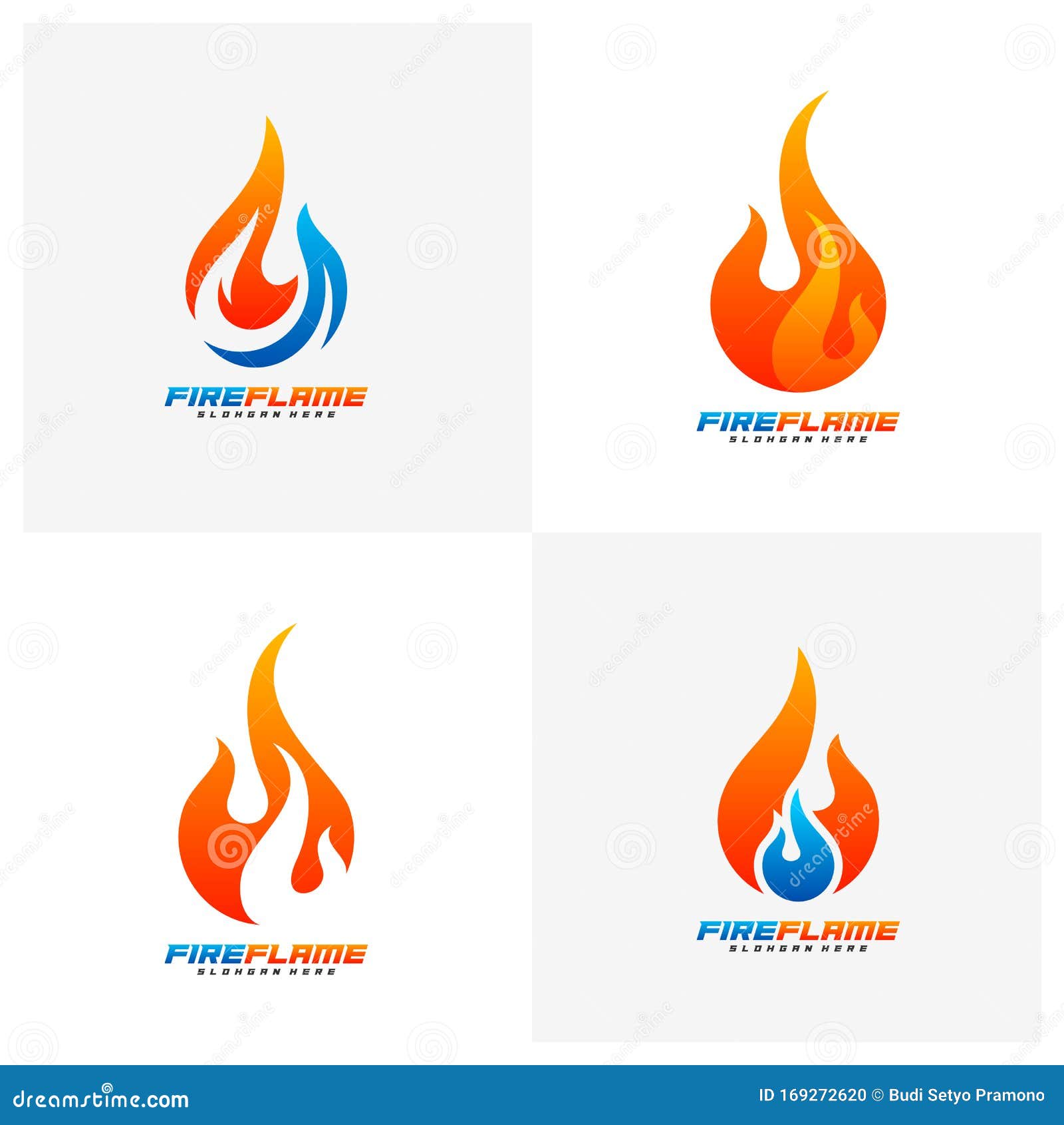 Vetor de ícone de símbolo de chama de modelo de logotipo de fogo