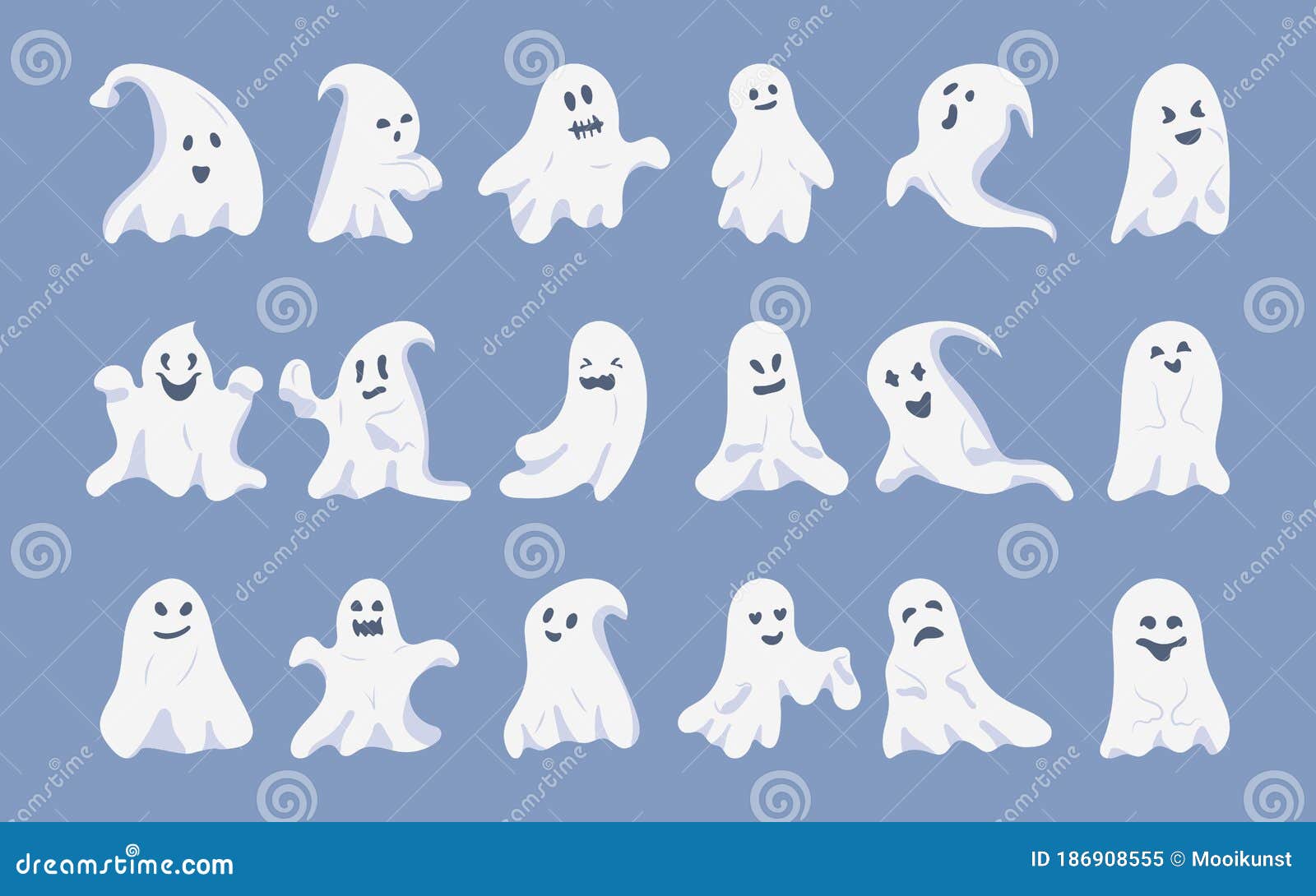 Fantasma de halloween fofo com ilustração de abóbora malvada fantasma de  desenho animado halloween