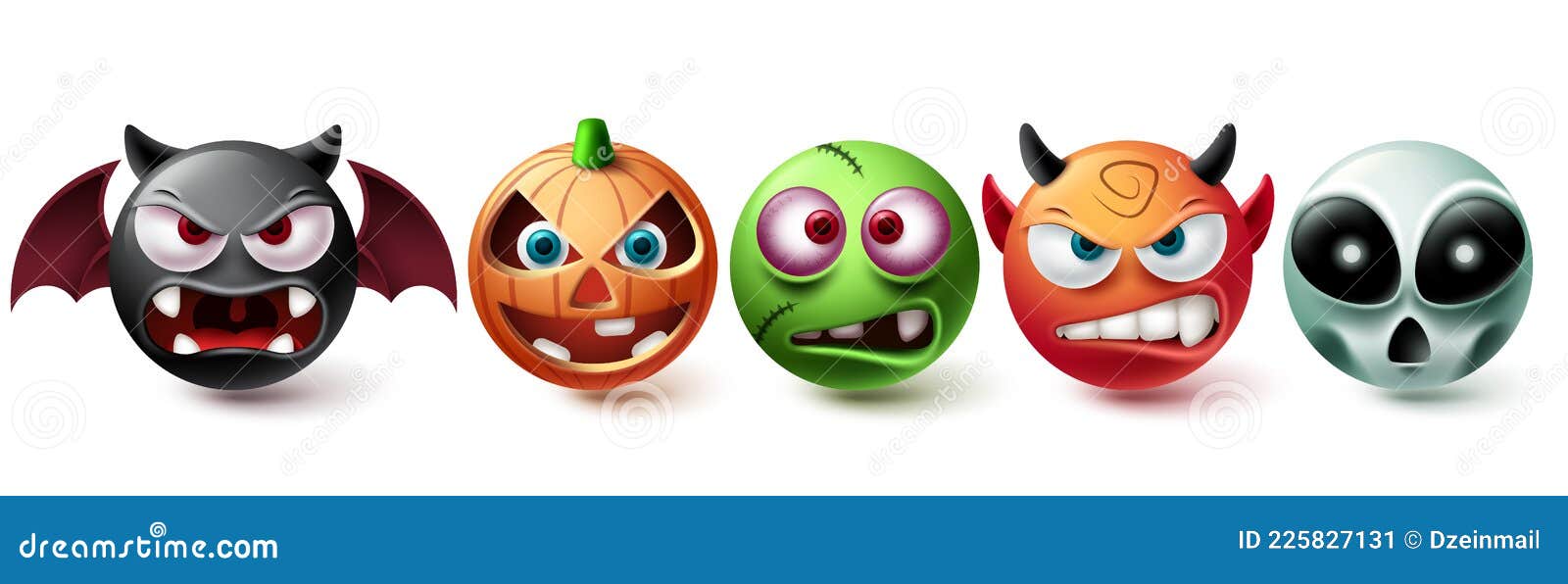 Cara assustadora de halloween tamanho grande de sorriso emoji