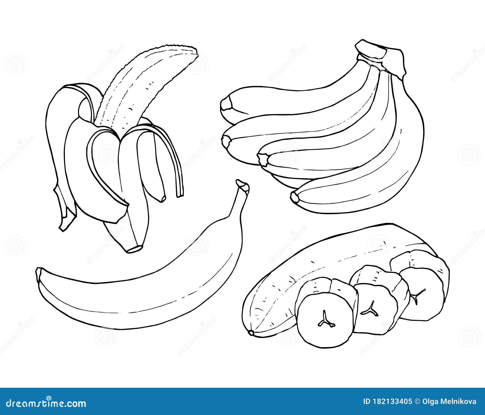 Bananas para Colorir