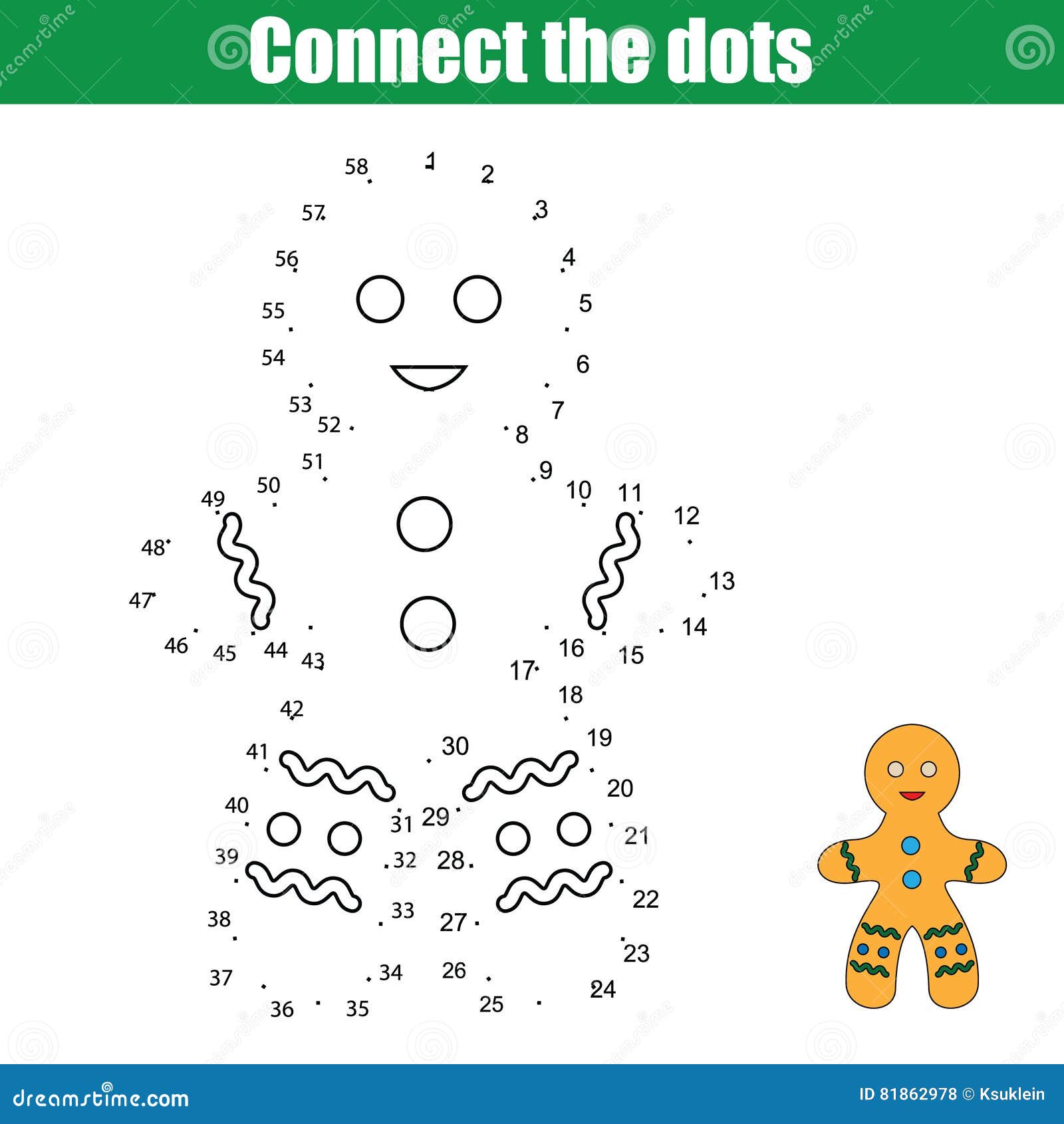 Connect The Dots Numbers Children Educational Game Stock Vector Illustration Of Preschool Education