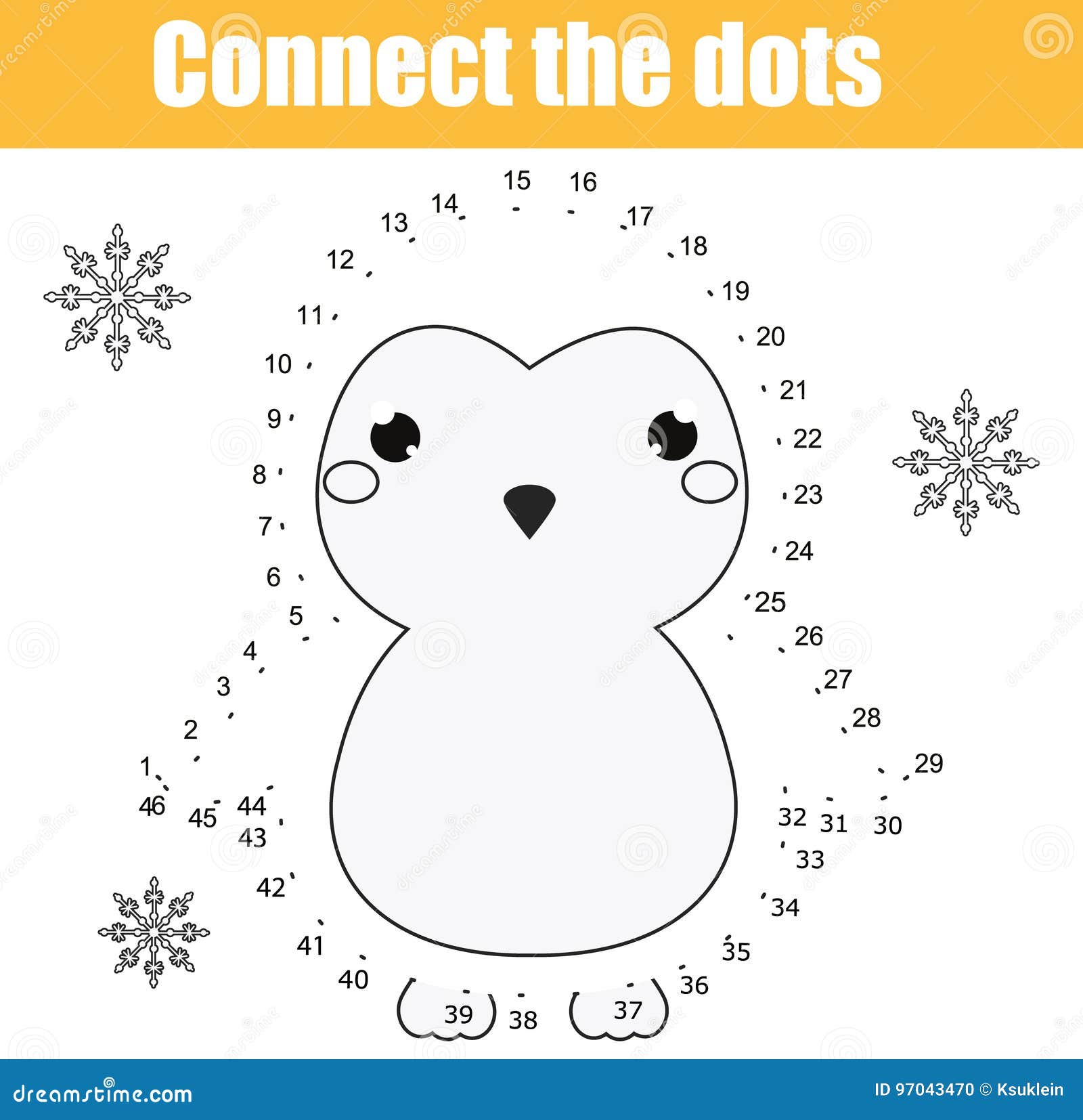 Connect The Dots By Numbers Children Educational Game Printable Worksheet Activity Animals Theme Penguin Stock Vector Illustration Of Connect Challenge