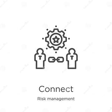 Connect Icon Vector from Risk Management Collection. Thin Line Connect ...