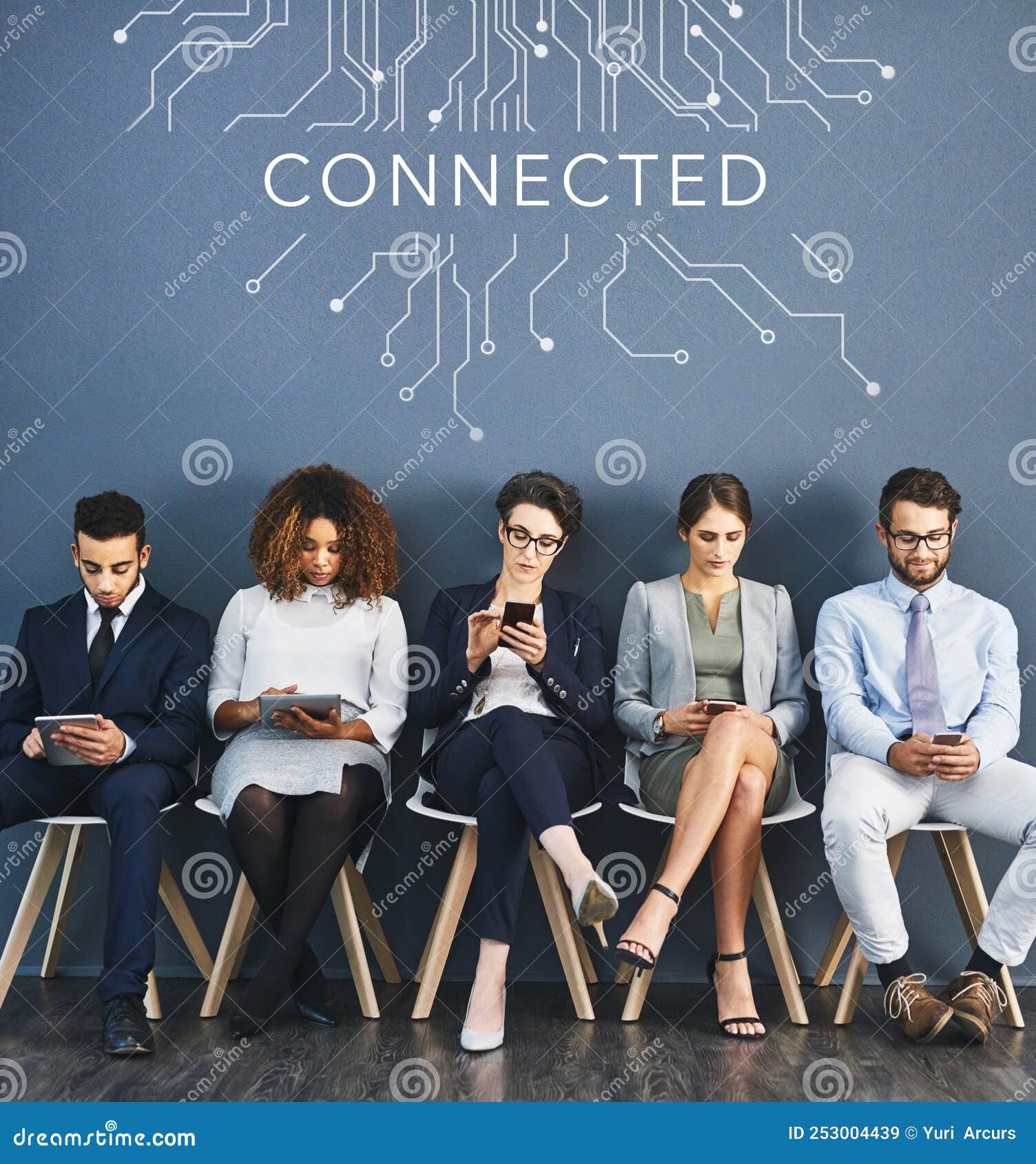 Connected, Communication and Network of Diverse Business People Using Multimedia Technology