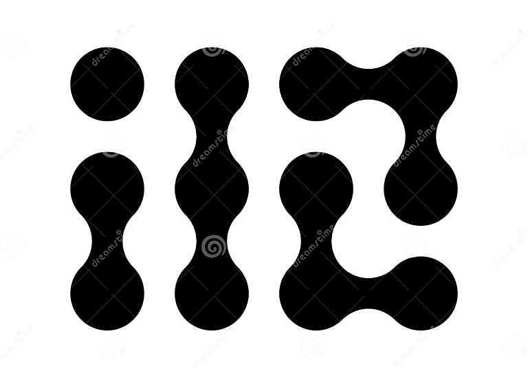 Connected Dots Icon. Circles Pattern Sign. Integration Symbol. Abstract ...