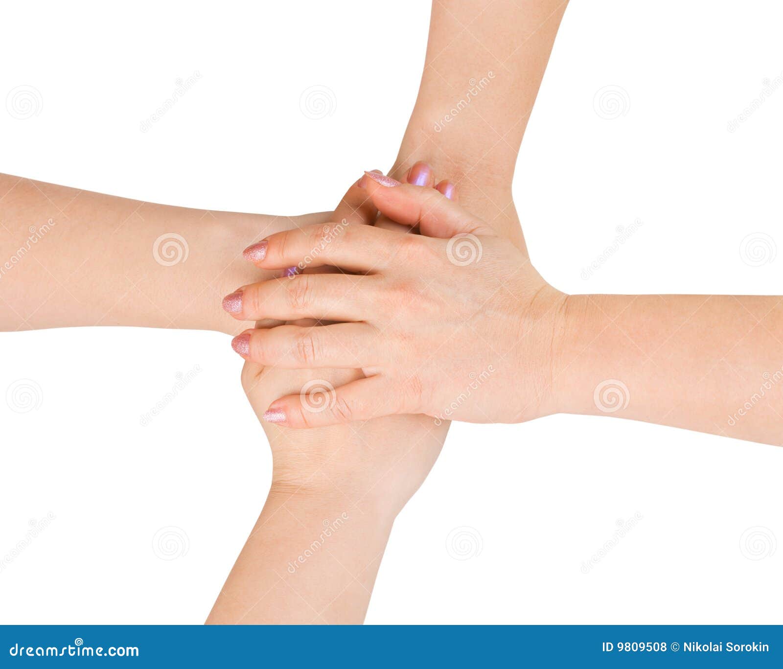 Connected hands stock photo. Image of help, business, isolated - 9809508