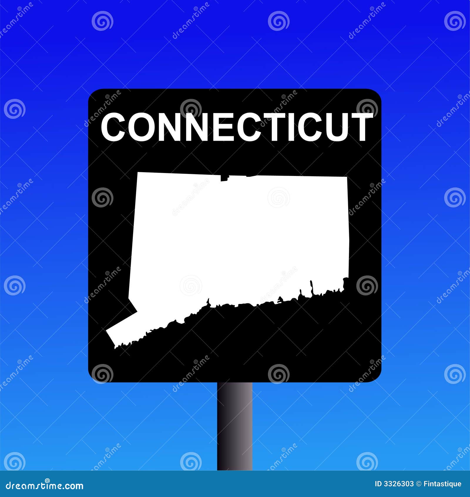 Connecticut highway sign stock vector. Illustration of american 3326303