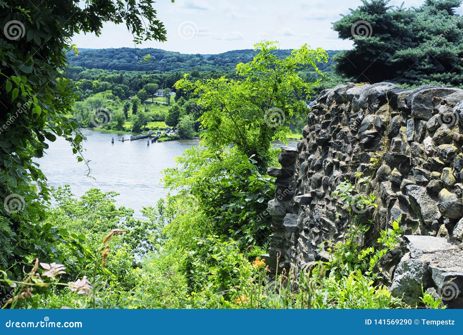 The Connecticut River in East Haddam Connecticut Stock Photo Image of