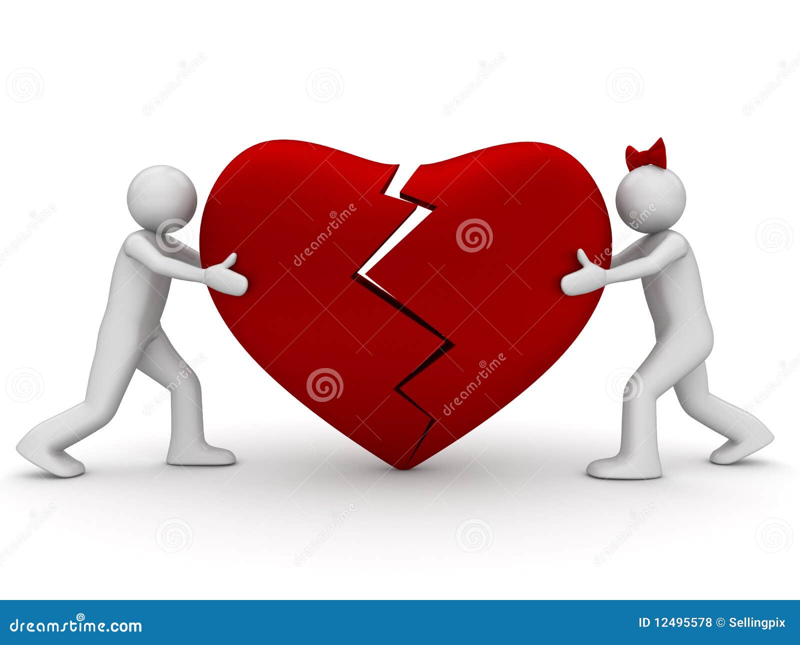 Connecting broken heart stock illustration. Illustration of ...