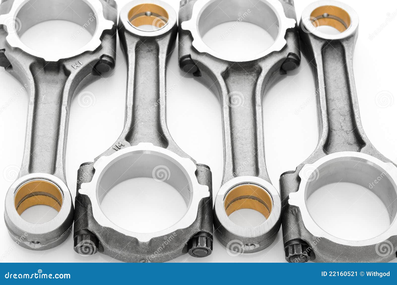 Connecting Rods Auto Spare Parts Stock Image Image of automobile, round 22160521