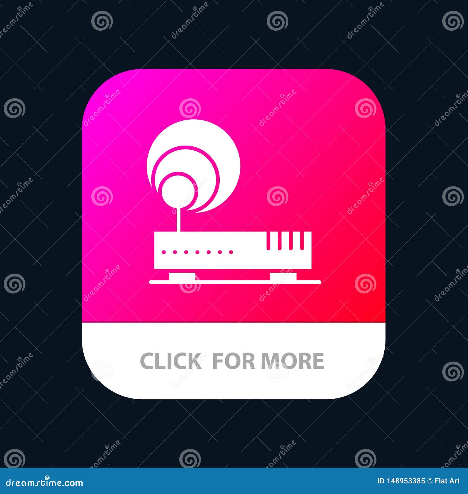 Connection, Hardware, Internet, Network Mobile App Button ...