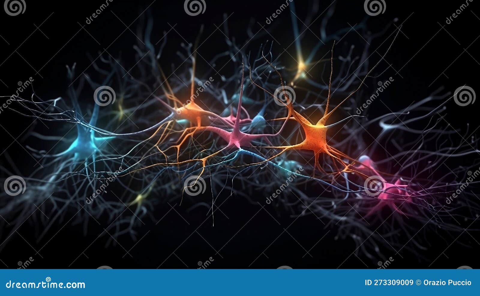 Connections Explosion: Brain Neural Network in 3D. Journey in 3D ...