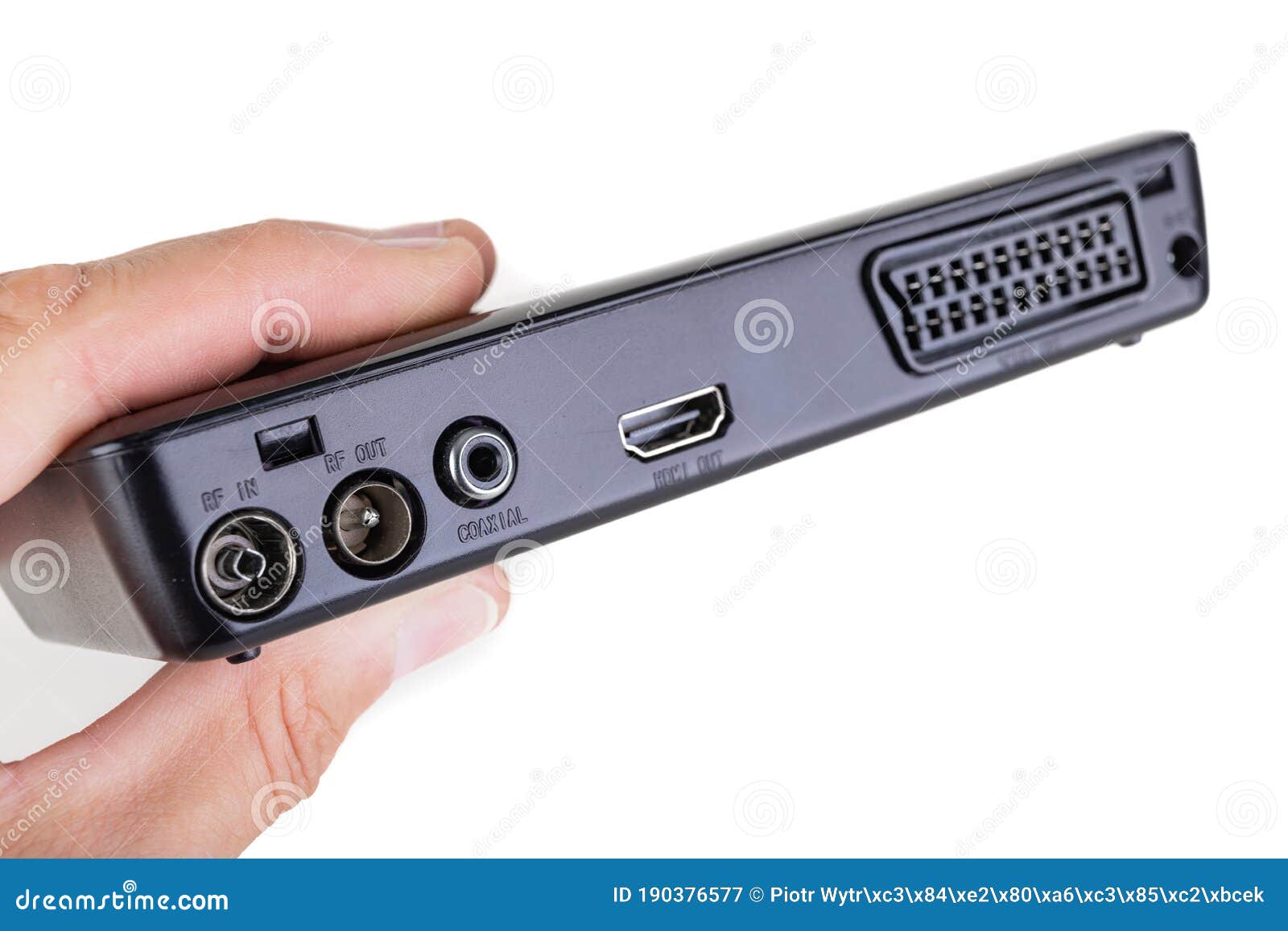 Connectors in the DVBT TV Decoder. a Device for Receiving Digital