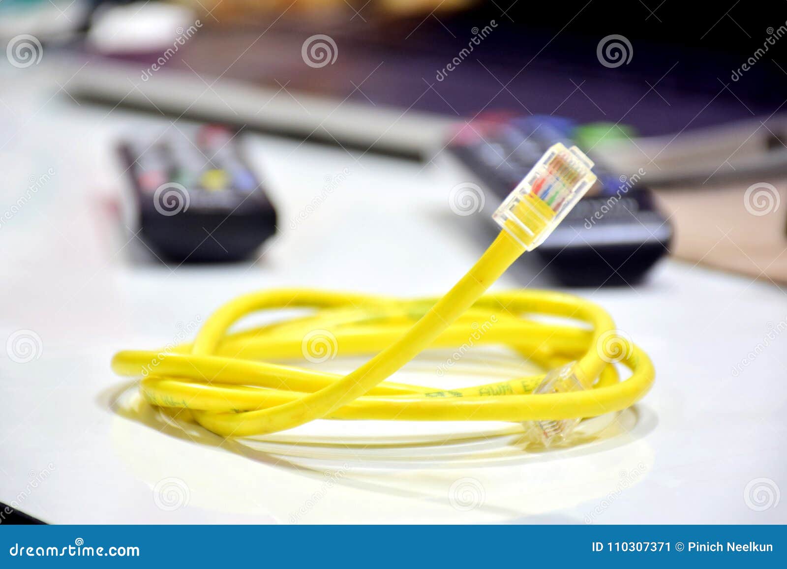 Connectors LAN RJ45 Header, Standard Network Connection Stock Image